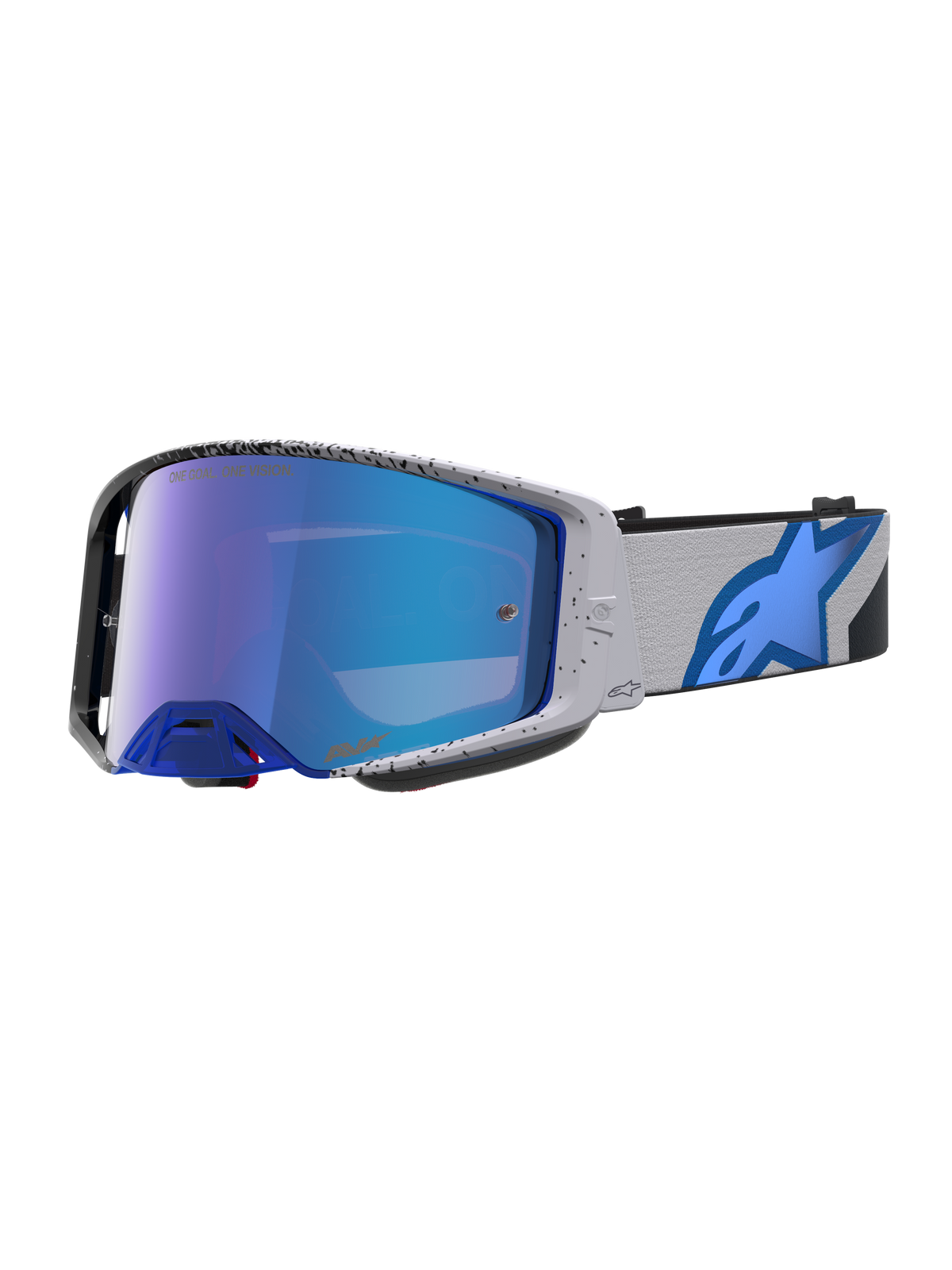 Alpinestars Supertech Hiten Goggles - Black Blithe Blue / Mirror Blue Lens