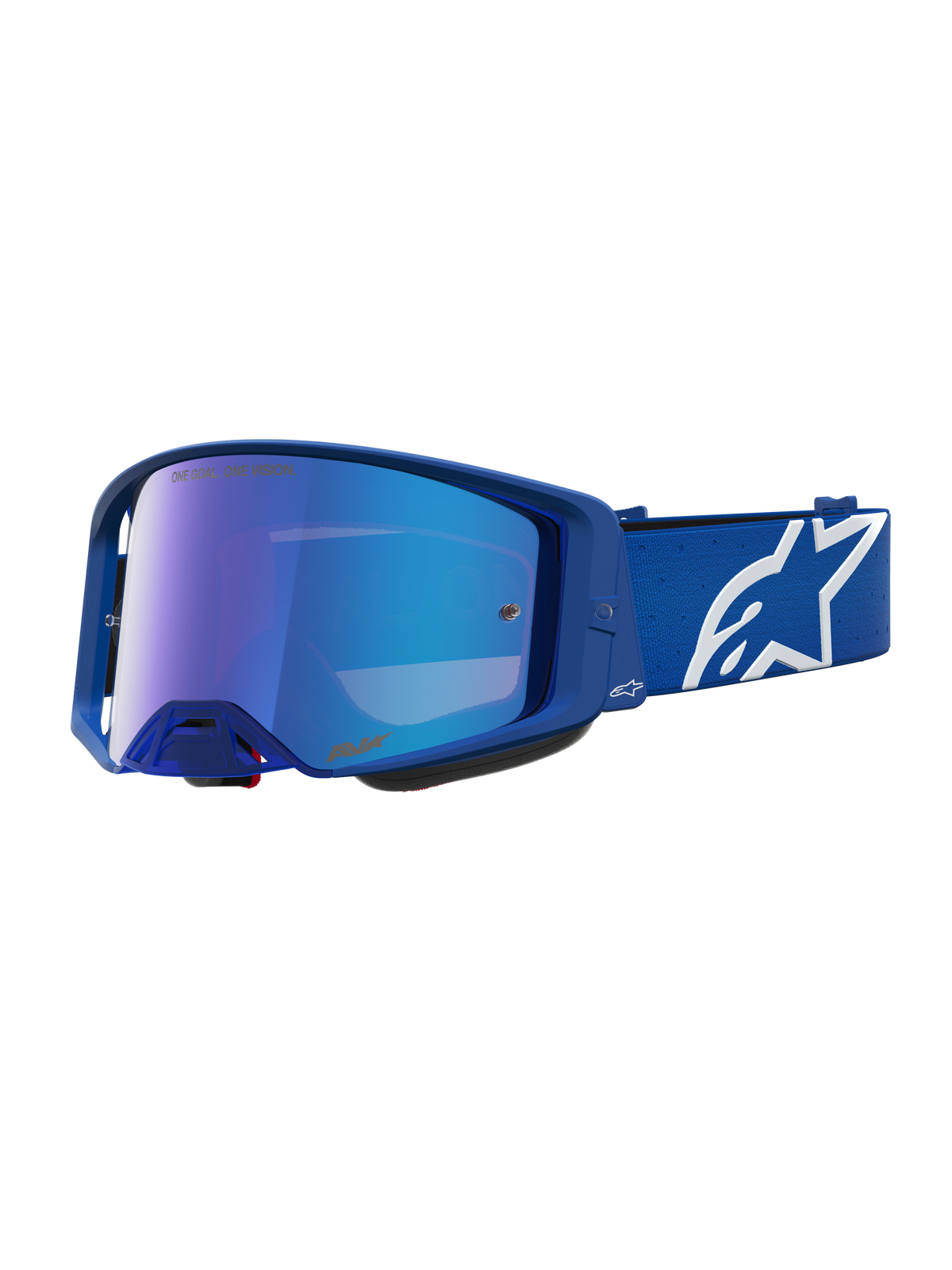 Alpinestars Supertech Vesta Goggles - Blithe Blue White / Mirror Blue Lens