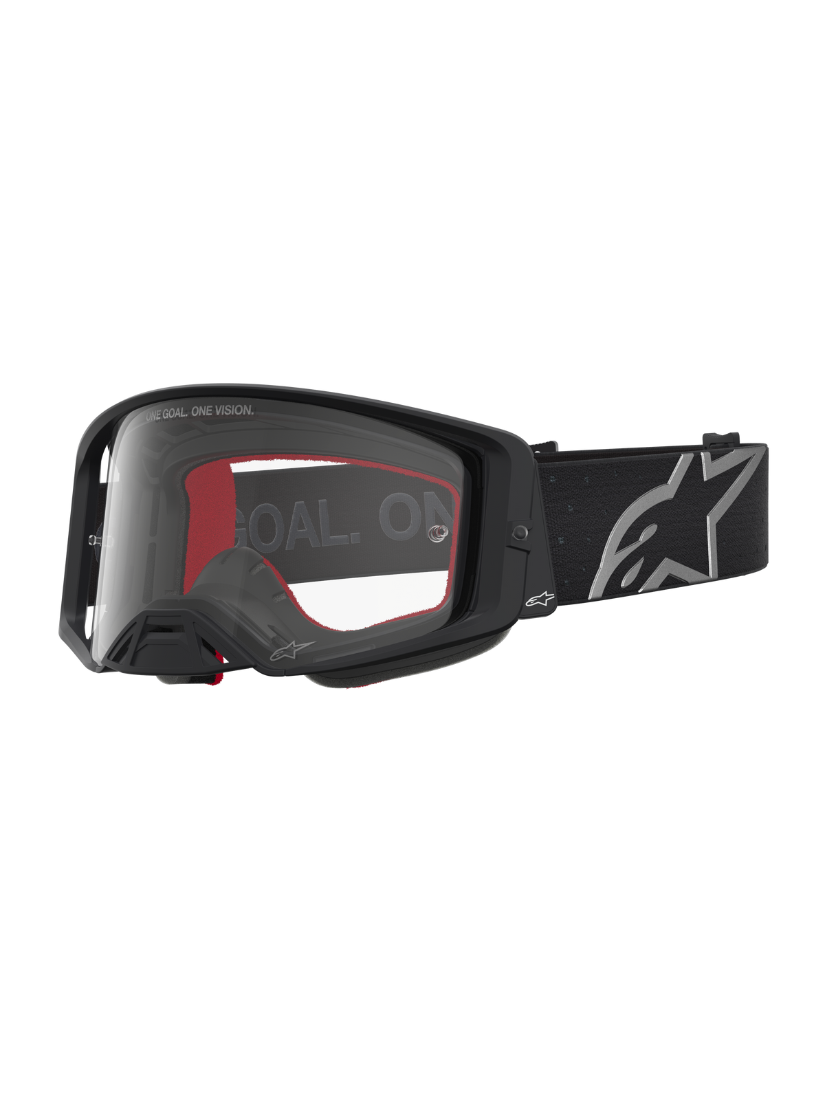 Alpinestars Supertech Vesta Goggles - Black Matte Silver / Clear Lens