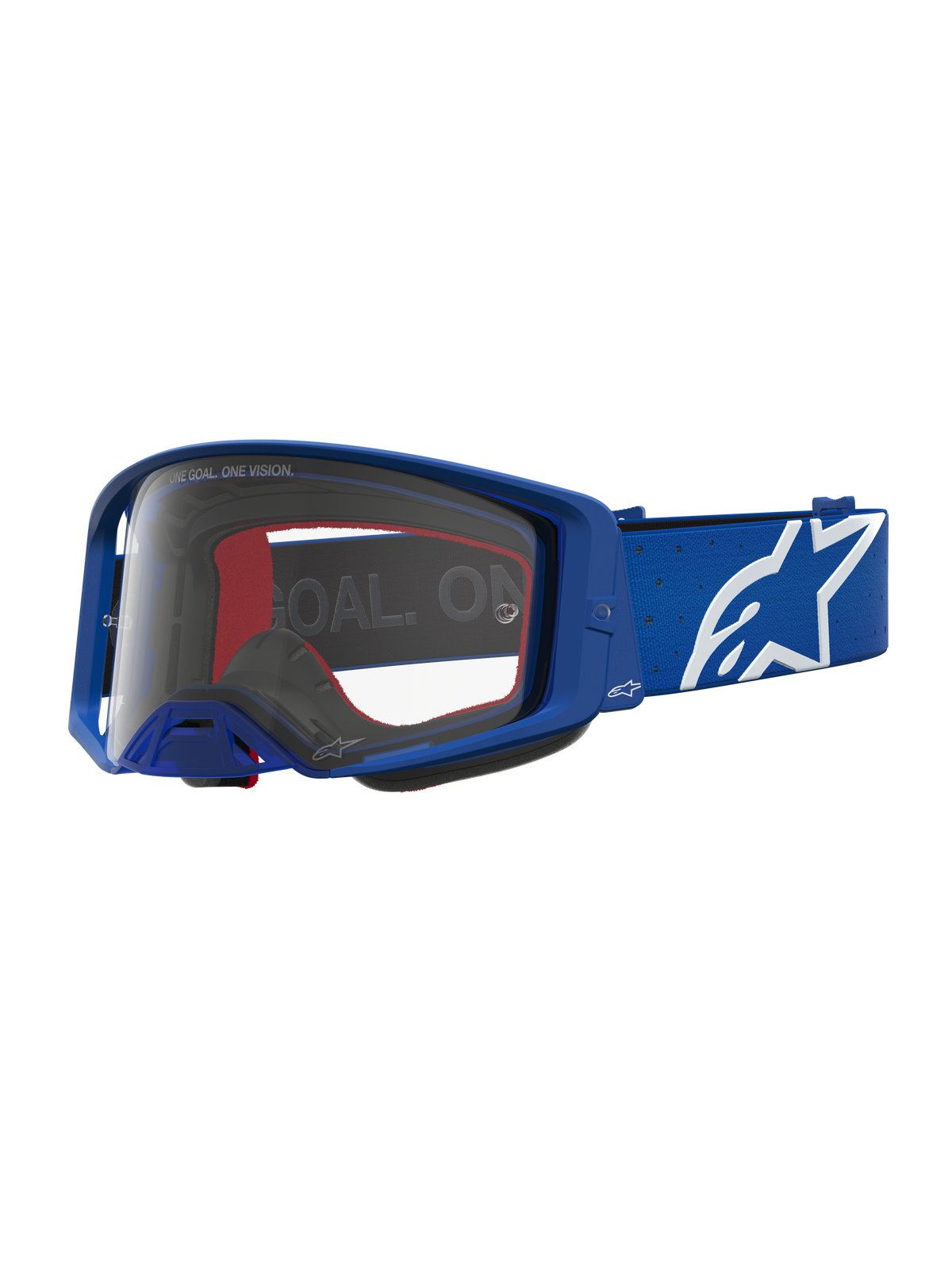 Alpinestars Supertech Vesta Goggles - Blue White / Clear Lens