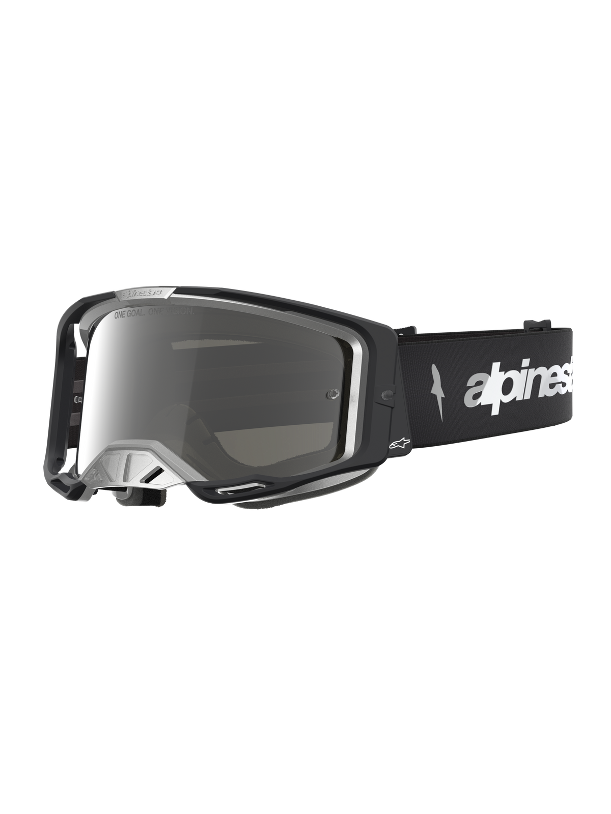 Alpinestars Vision 8 Amber Goggles - Black Silver / Mirror Silver Lens