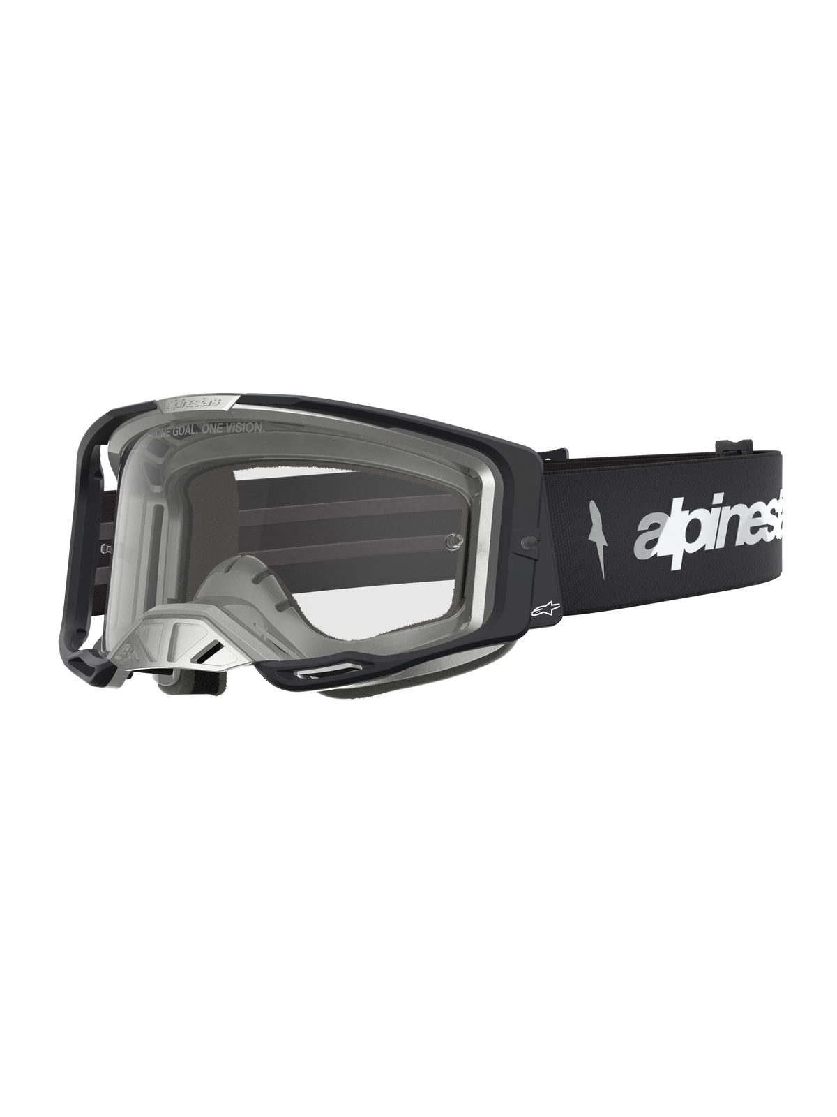 Alpinestars Vision 8 Amber Goggles - Black Silver / Clear Lens
