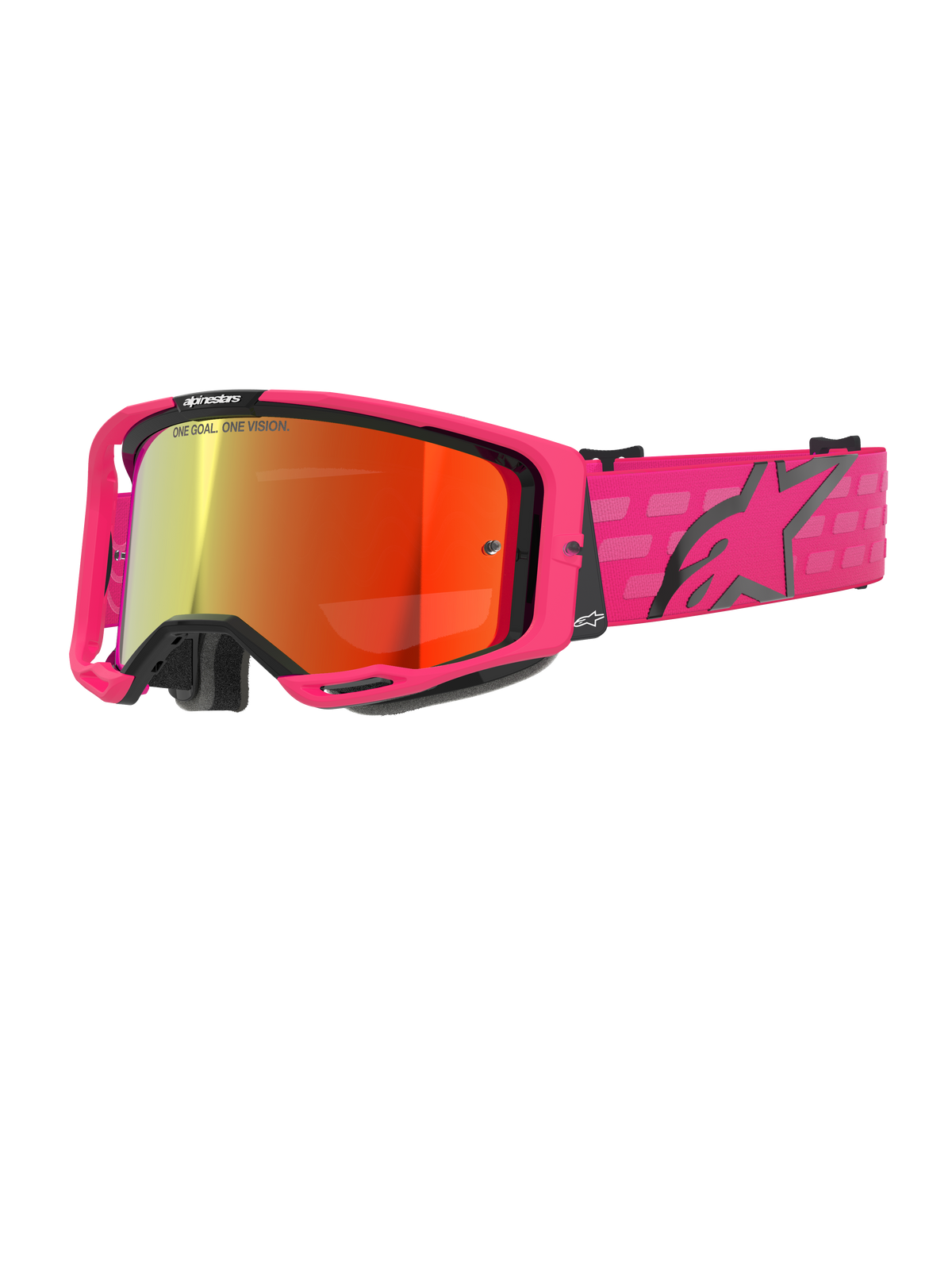 Alpinestars Vision 8 Corp Goggles - Pink / Mirror Red Lens