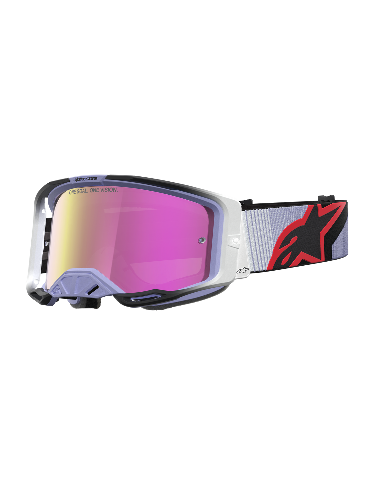 Alpinestars Vision 8 Maven Goggles - Lavender Black / Mirror Pink Lens