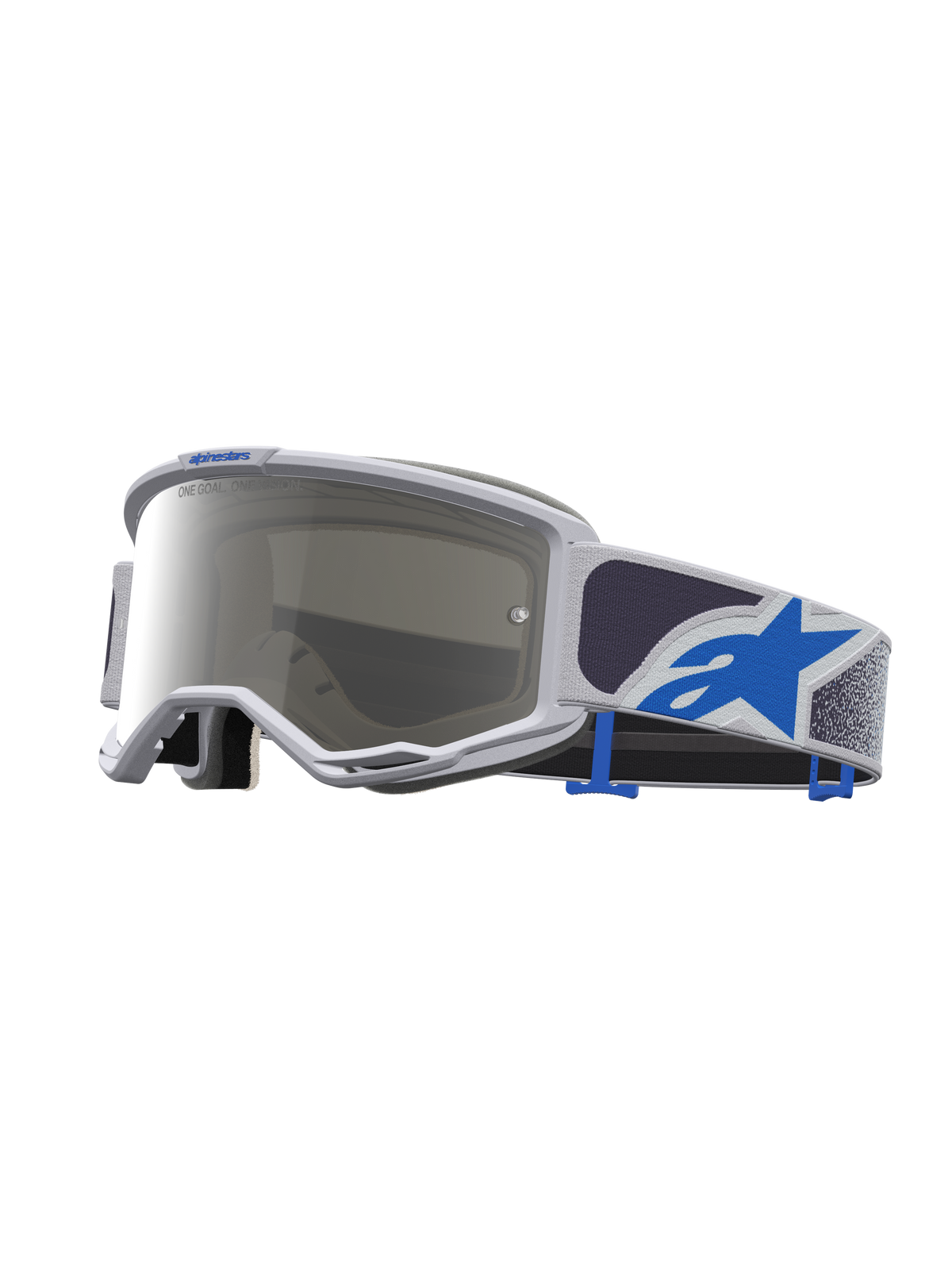 Alpinestars Vision 5 Drag Goggles - Light Lilac Blue / Mirror Silver Lens
