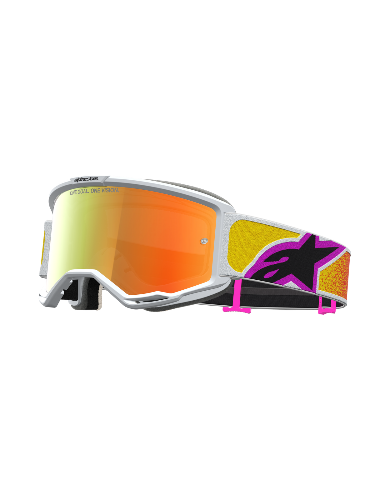 Alpinestars Vision 5 Drag Goggles - Orange Red / Mirror Red Lens