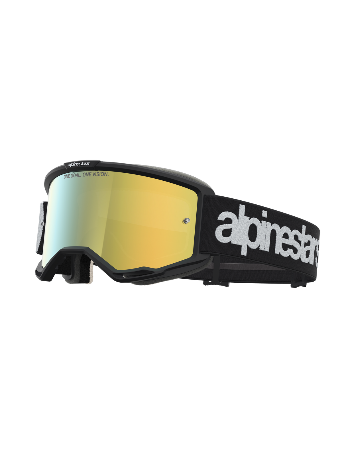 Alpinestars Vision 5 Hone Goggles - Black White / Mirror Gold Lens
