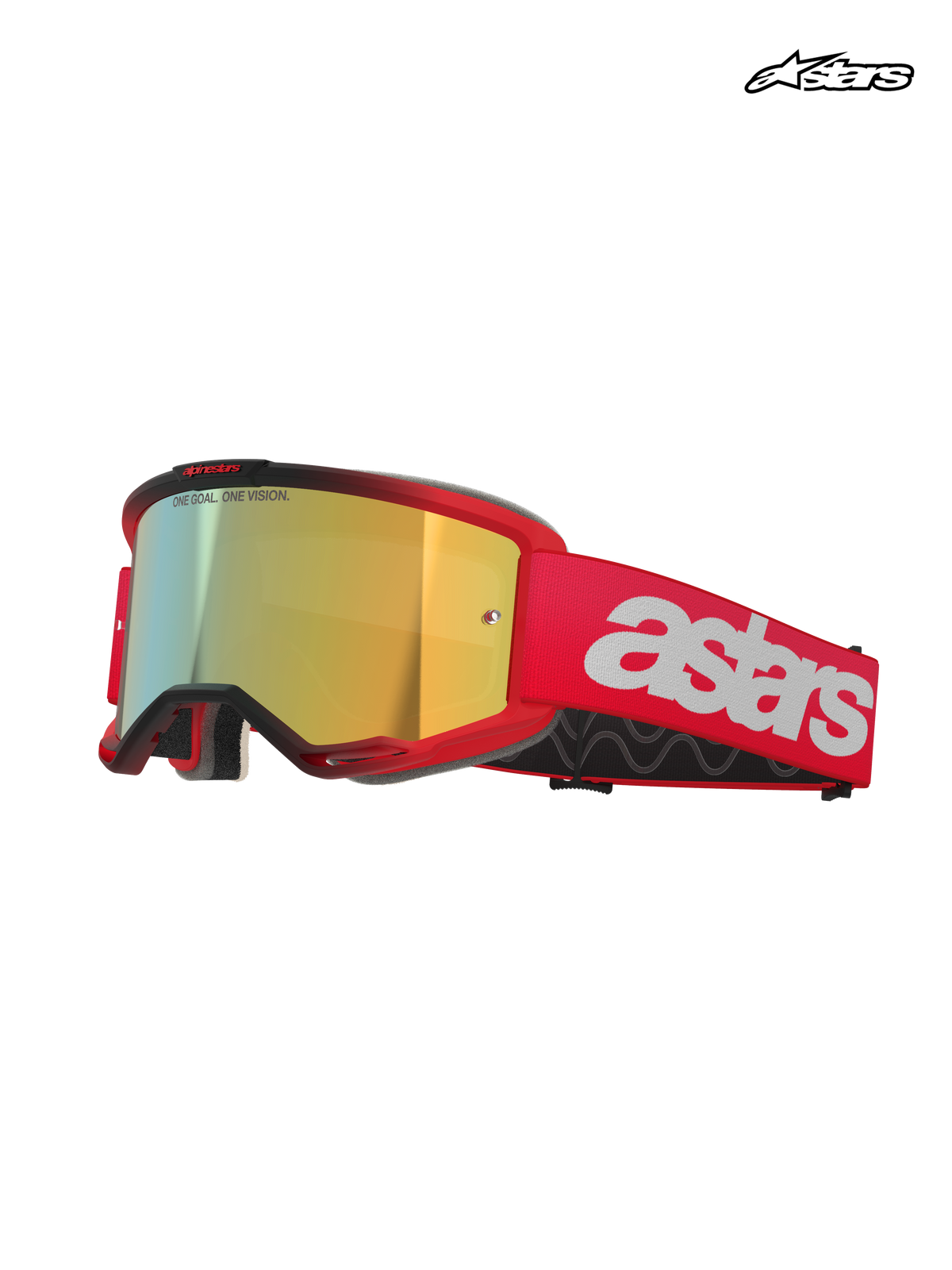 Alpinestars Vision 5 Blaze Goggles - Red / Mirror Gold Lens