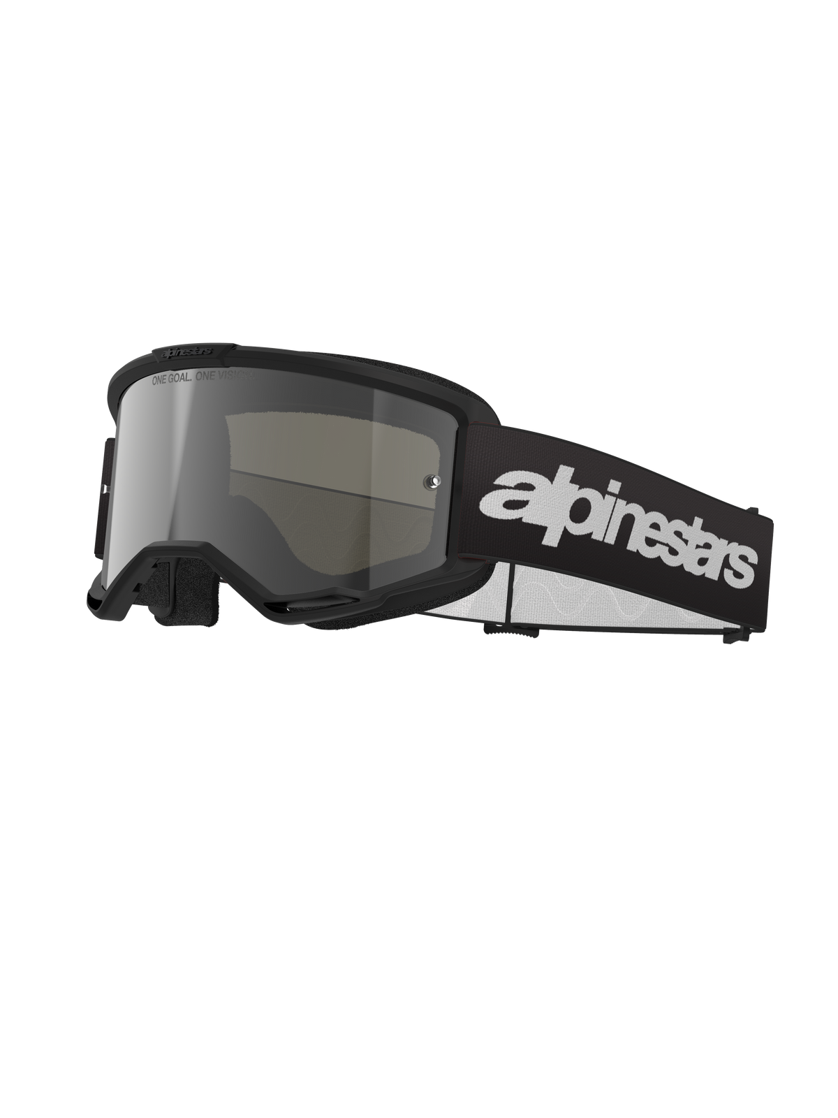 Alpinestars Vision 3 Wordmark Goggles - Black / Mirror Silver Lens