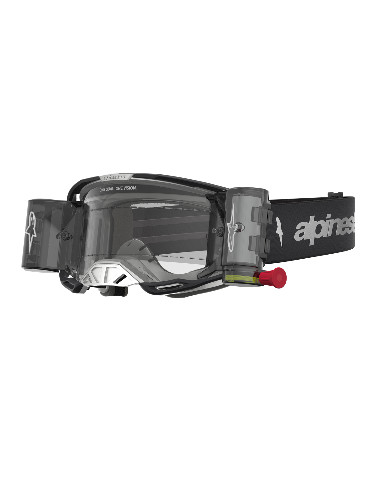 Alpinestars Vision 8 Amber Roll Off Goggles - Black Silver / Clear Lens