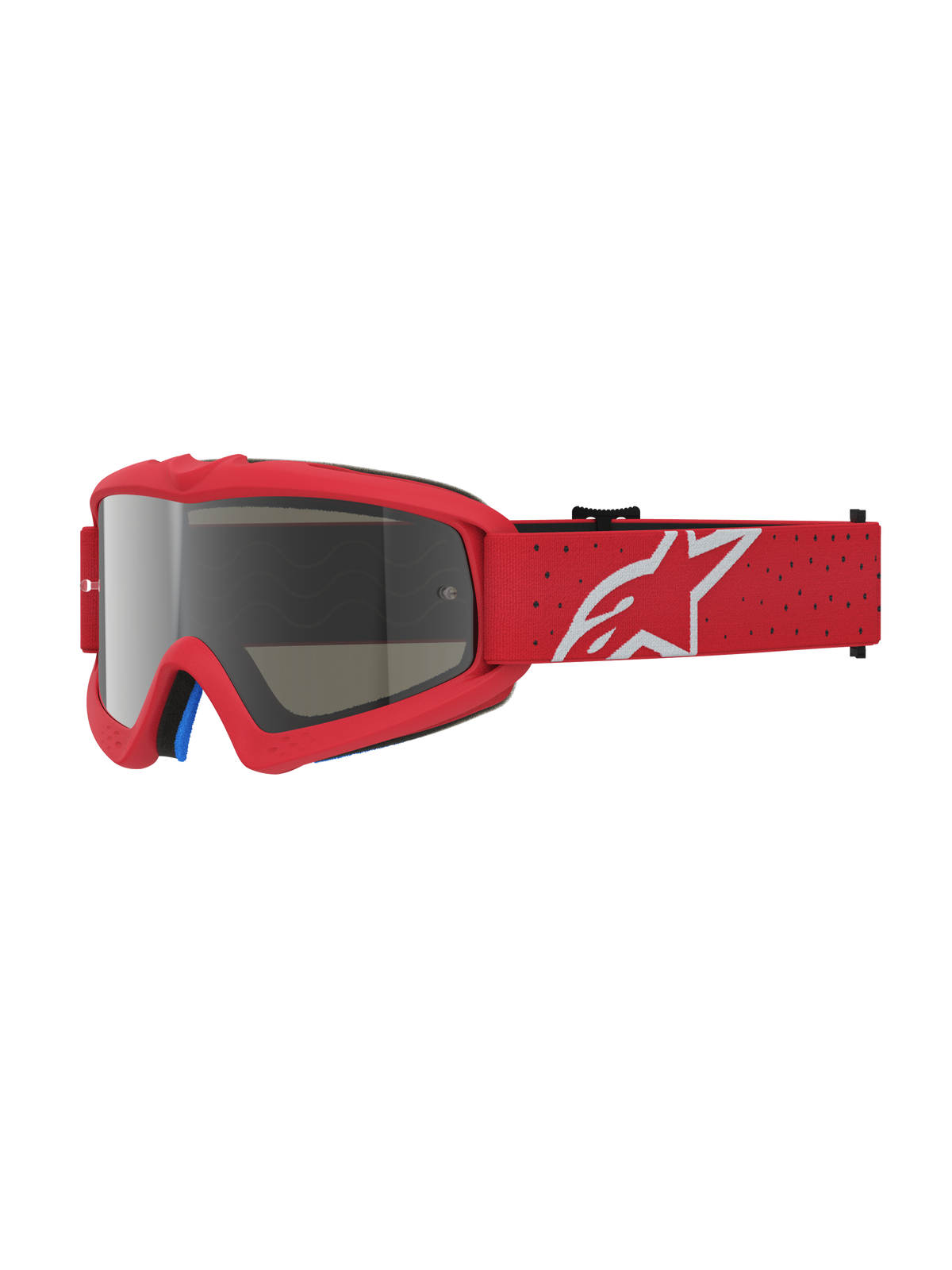 Alpinestars Vision Youth Vesta Goggles - Red Fluo White / Mirror Silver Lens