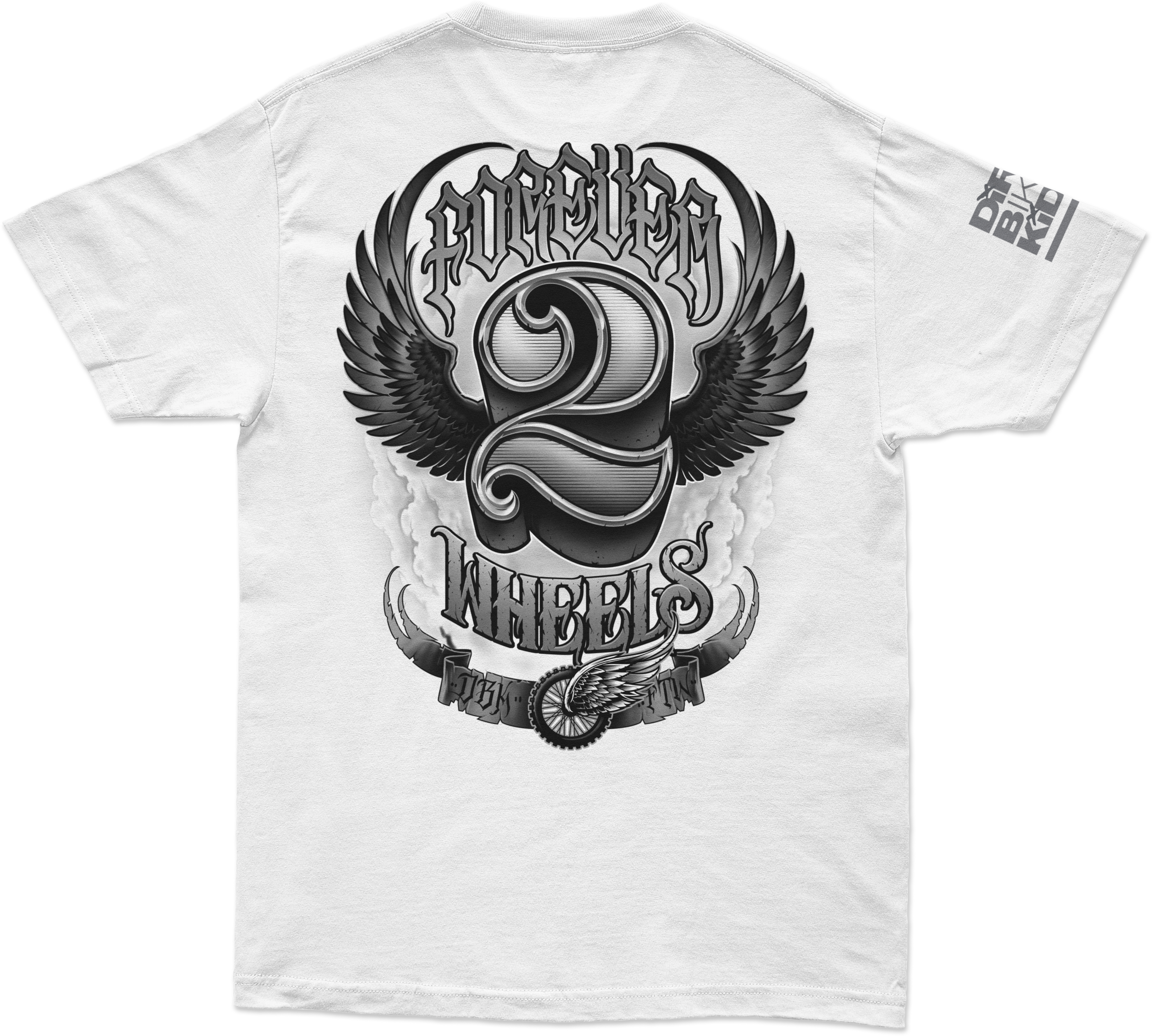 TWO WHEELS TEE WHITE XL