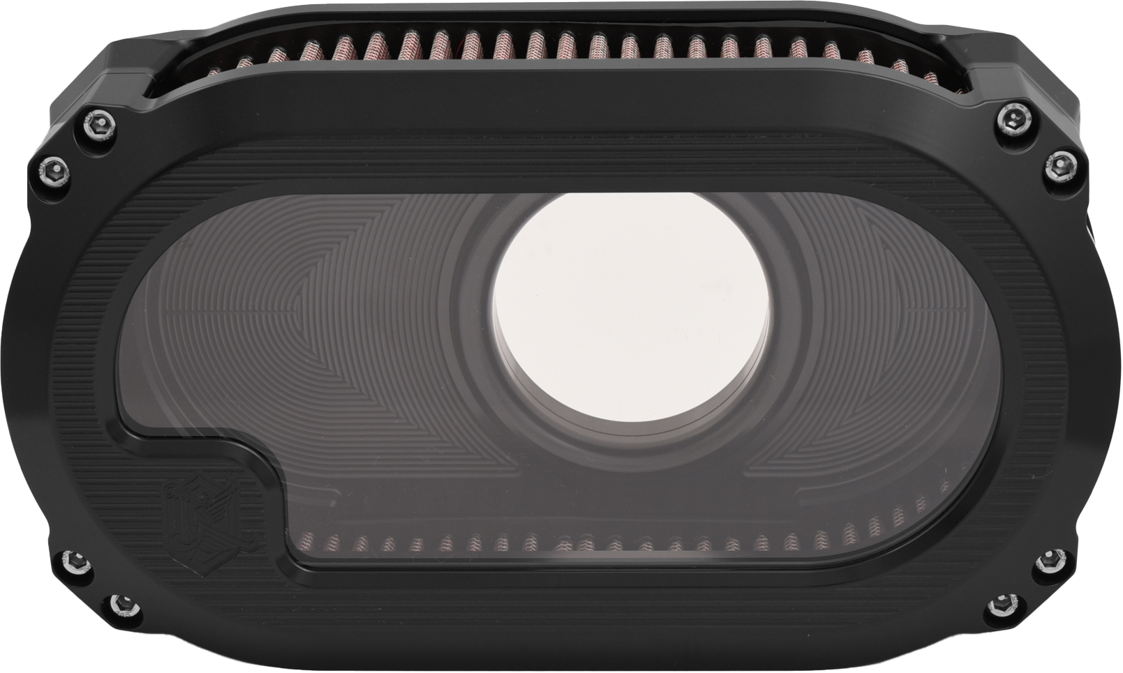 NL M8 AIR CLEANER W/GLASS BLACK W/BLACK