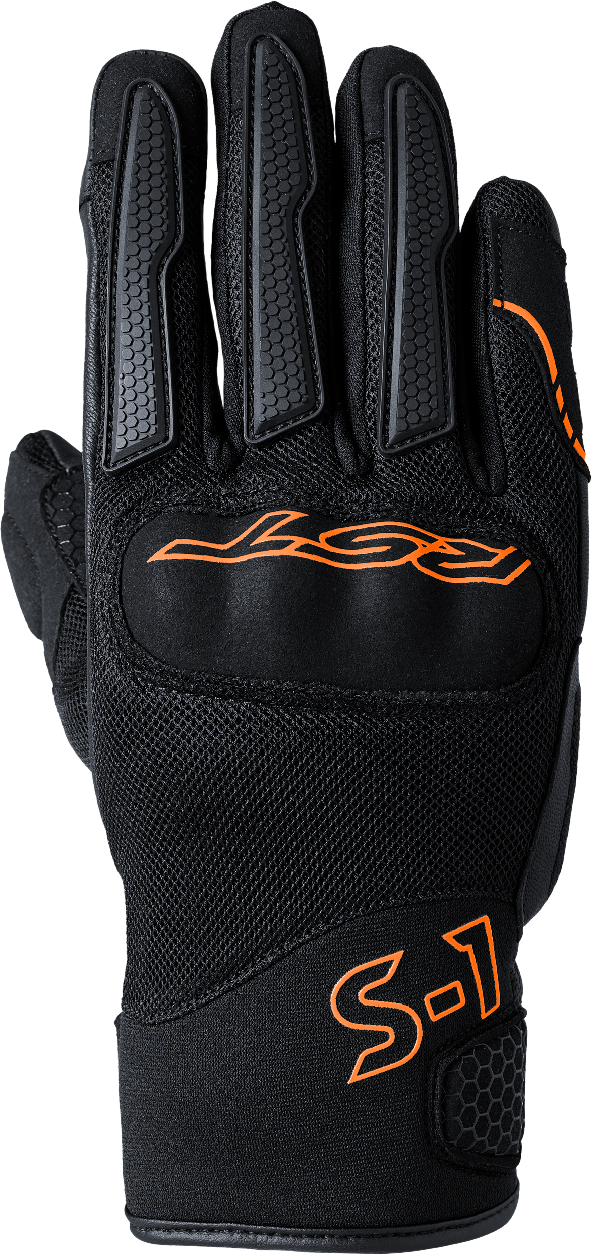 S1 MESH CE GLOVE BLACK/NEON ORANGE LG