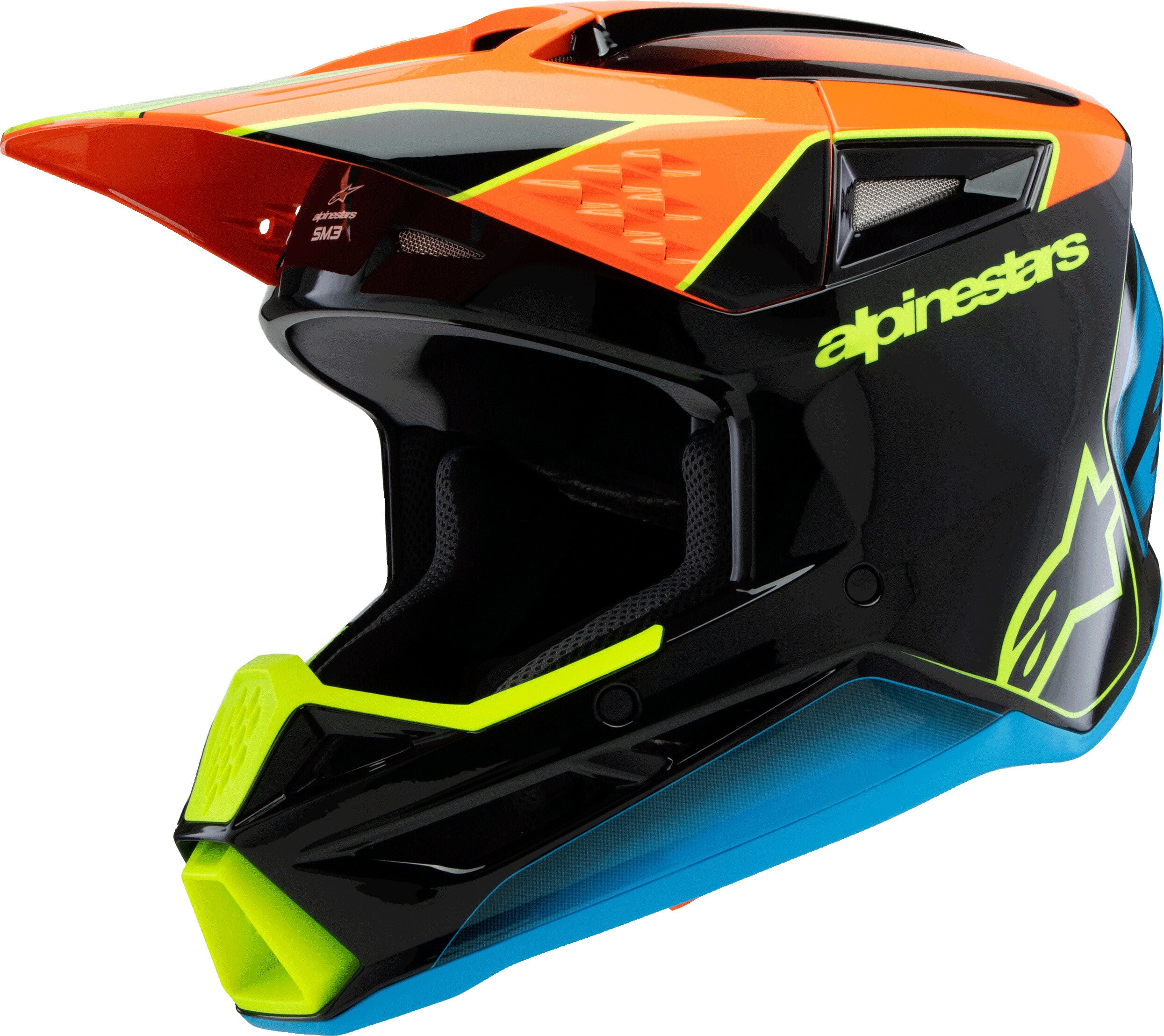 SM3 YOUTH FRAY HELMET BLK/ORNG/YLW FLUO YM