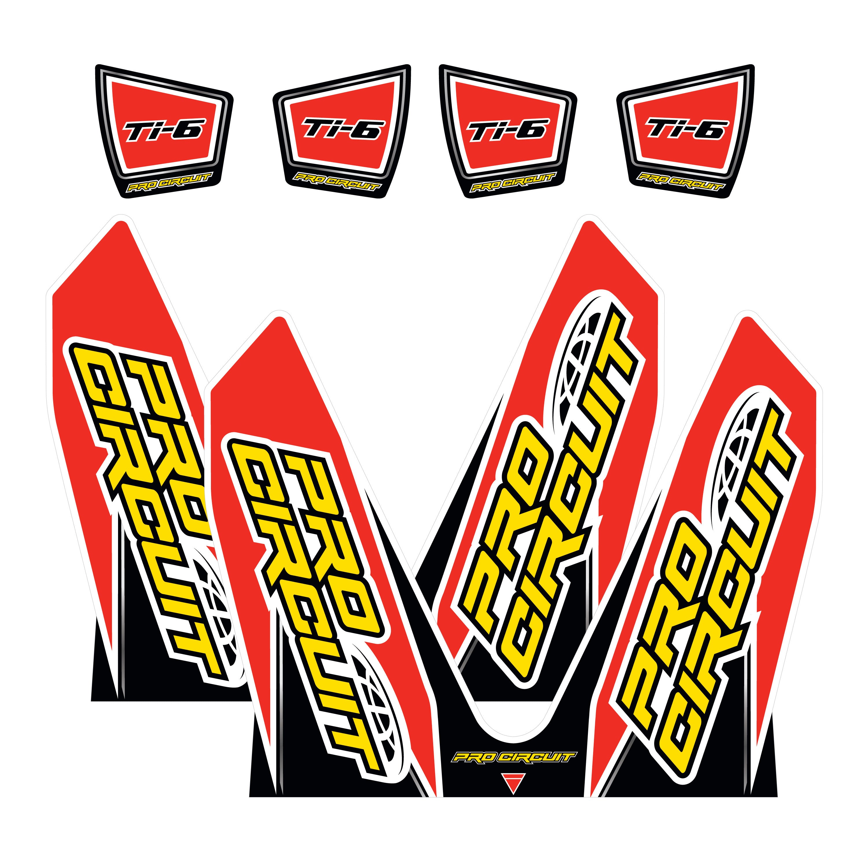 TI-6 WRAP/END CAP DECALS REPLACEMENT MUFFLER STICKERS