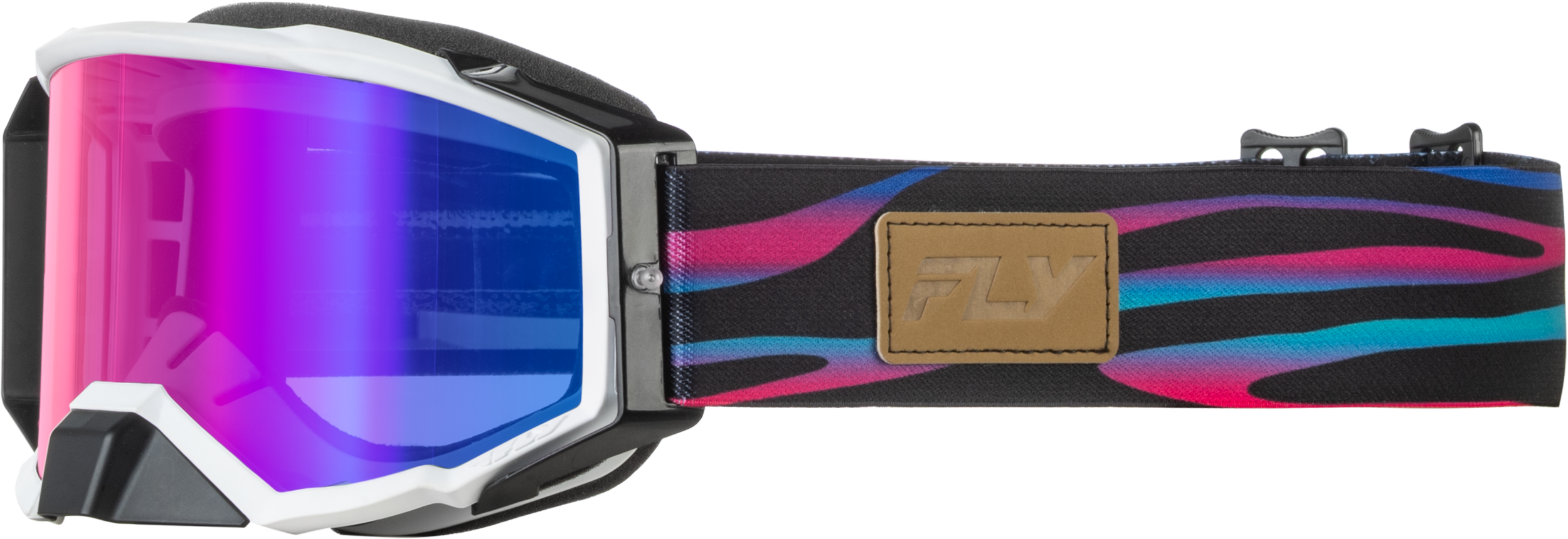 ZONE ELITE STRIPE GOGGLE MULTI W/ MAGENTA MIRROR/BLUE LENS