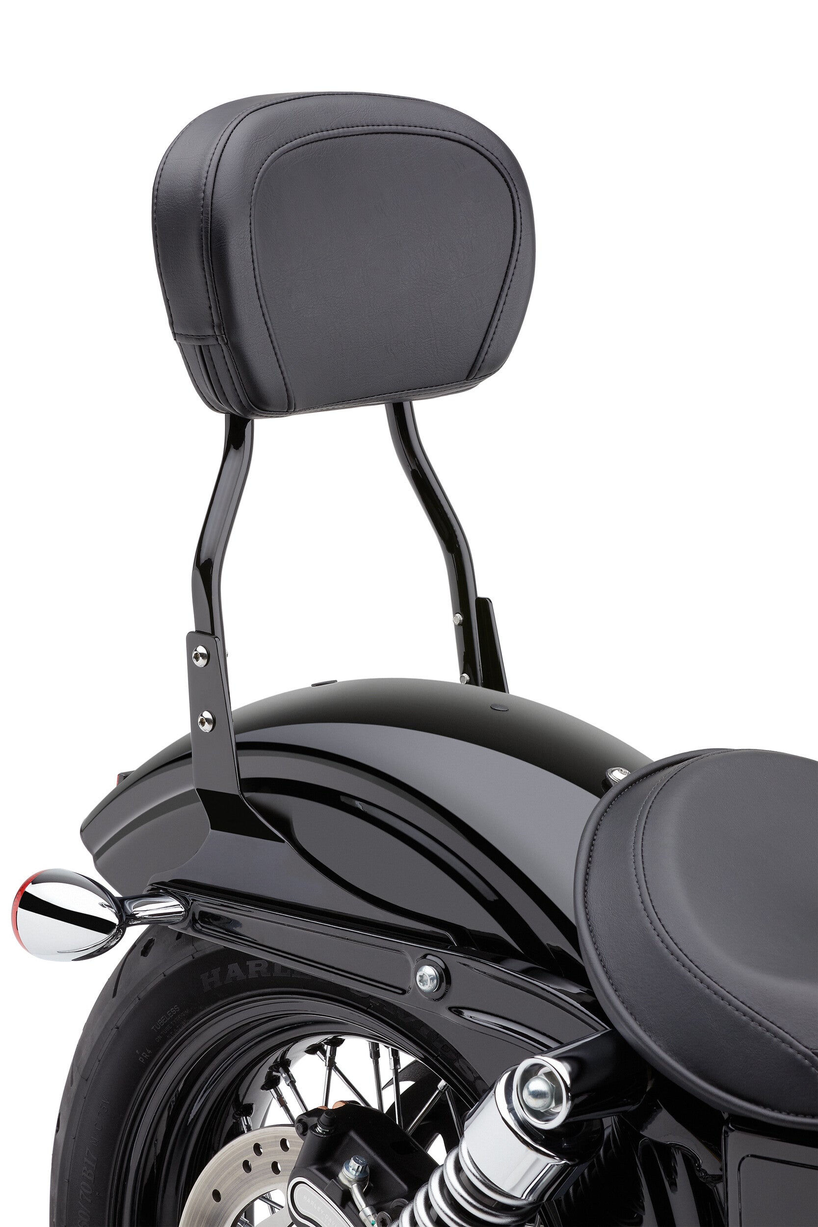 SHORT SISSY BAR ROUND BLK FLSTF 07-17 FXST/S/B 06-10