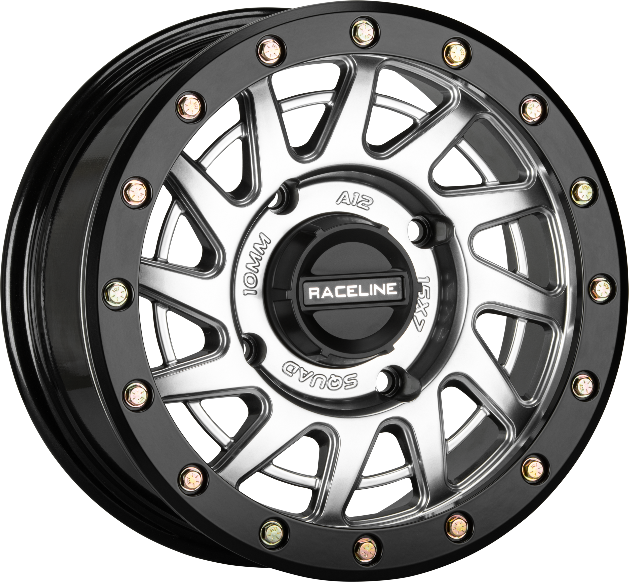SQUAD BDLK WHEEL 15X7 4/156 5+2(+10MM) HYPER SILVER