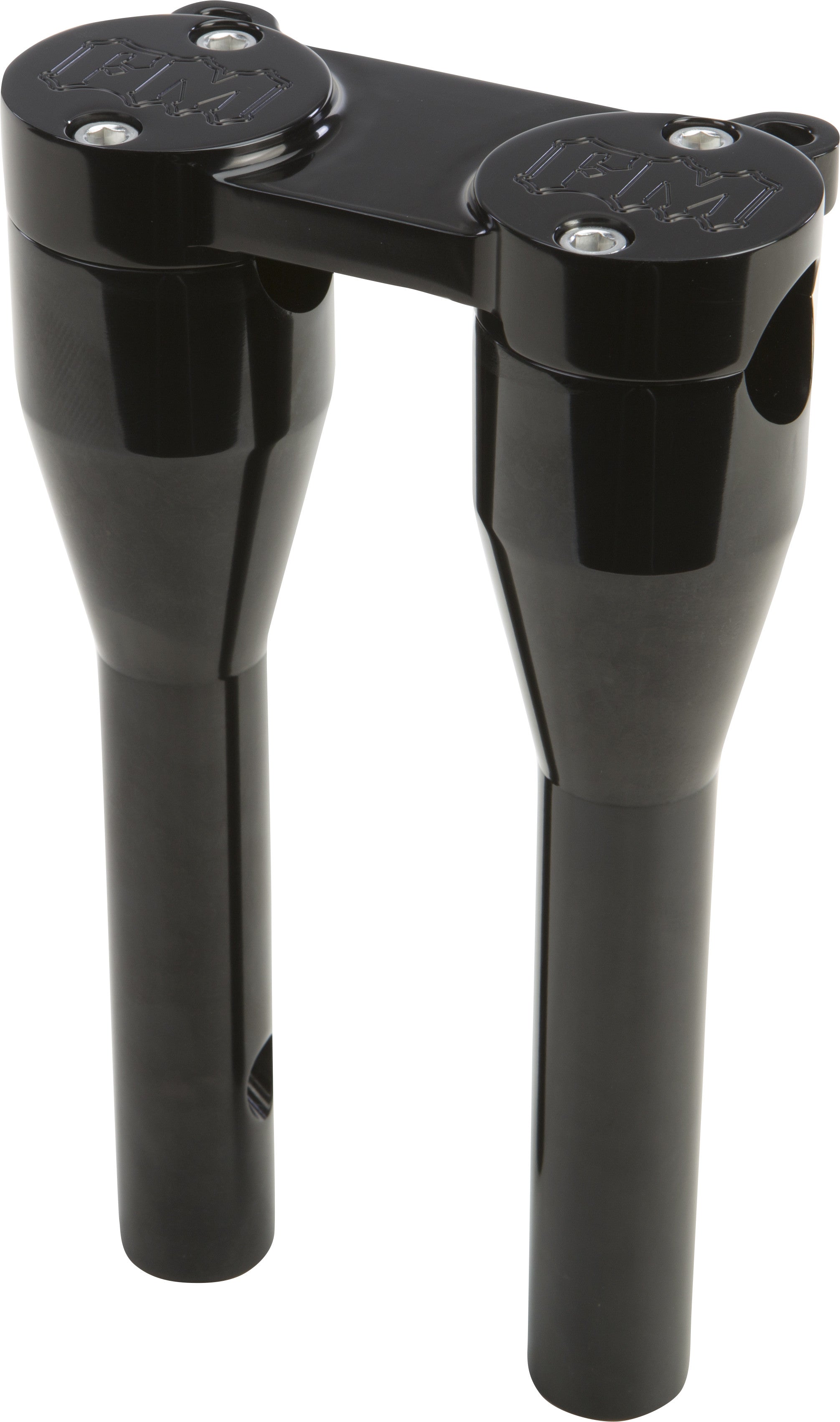 MOTO BAR RISER 9" BLACK W/GAUGE MOUNT TABS