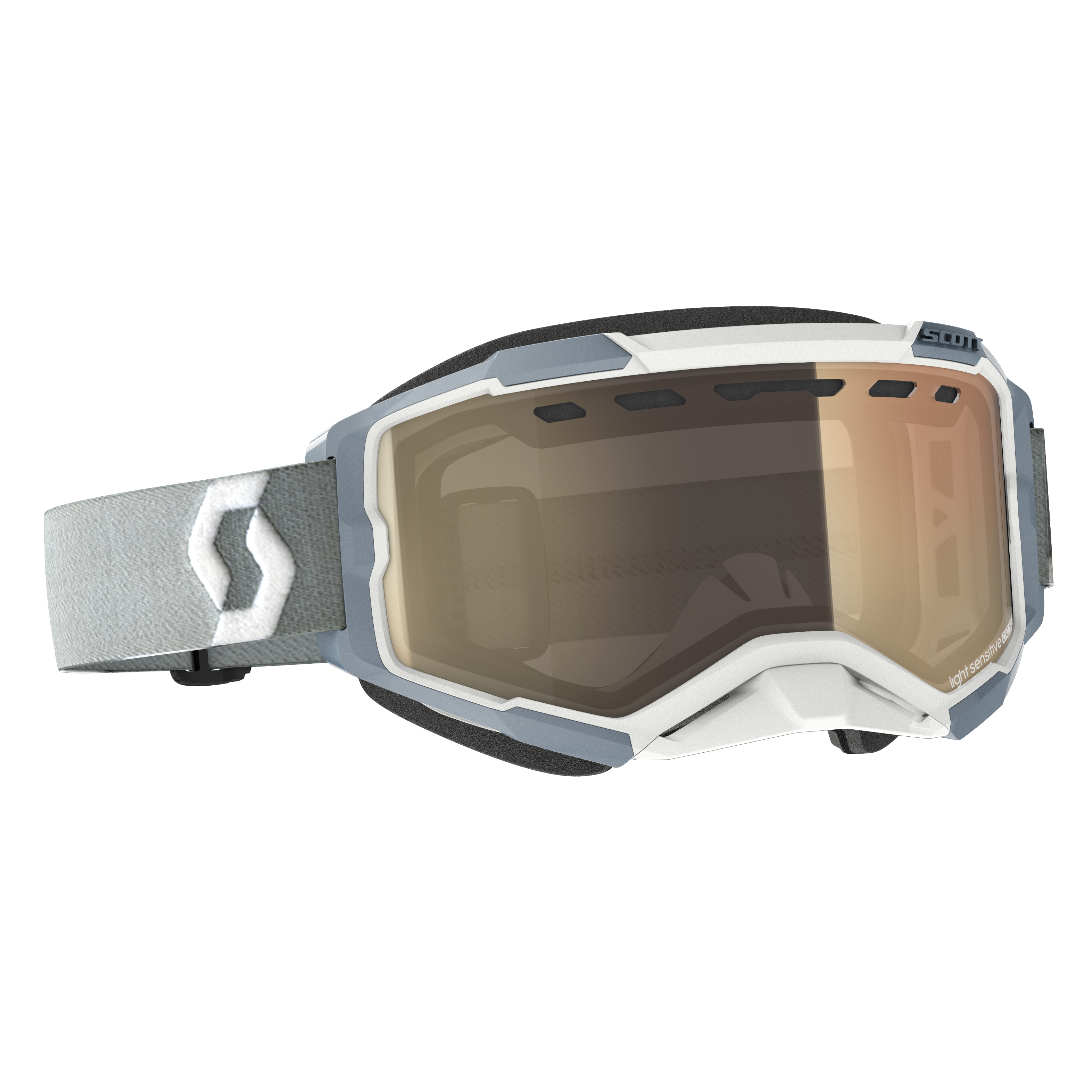 FURY SNOWCROSS GOGGLE WHITE/ GREY LS BRONZE CHROME