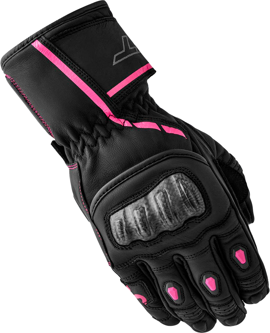WOMENS S1 GLOVE BLACK/PINK LEATHER MD