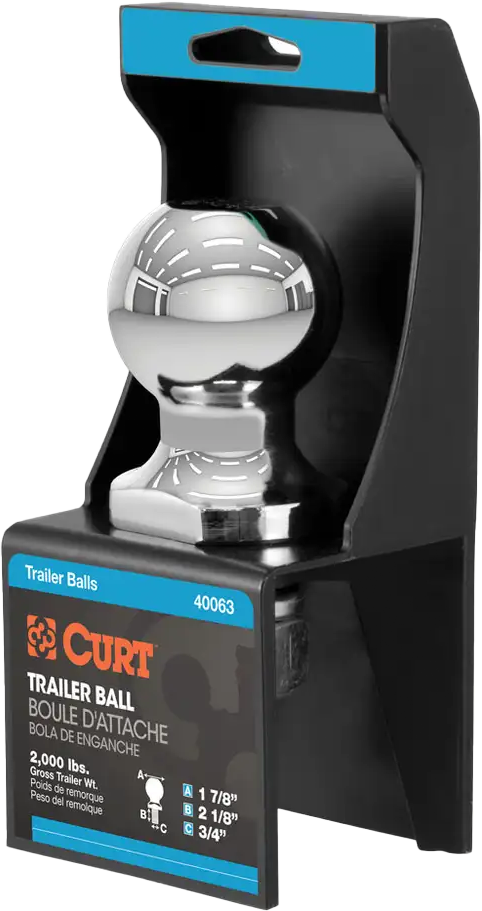 1 7/8X3/4X2 1/8 HITCH BALL