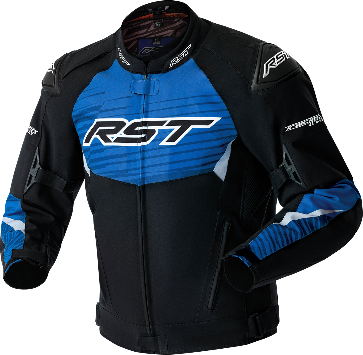TRACTECH EVO D3O JACKET BLACK/BLUE TEXTILE MD