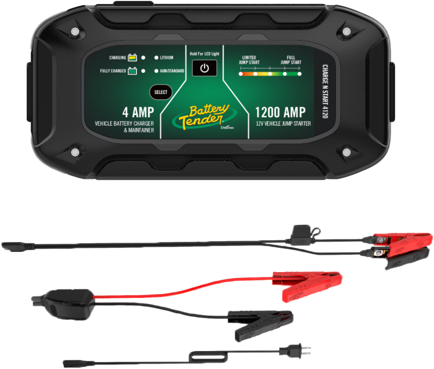 CHARGENSTART 4AMP BTRY CHARGER & 1200 AMP JUMP STARTER