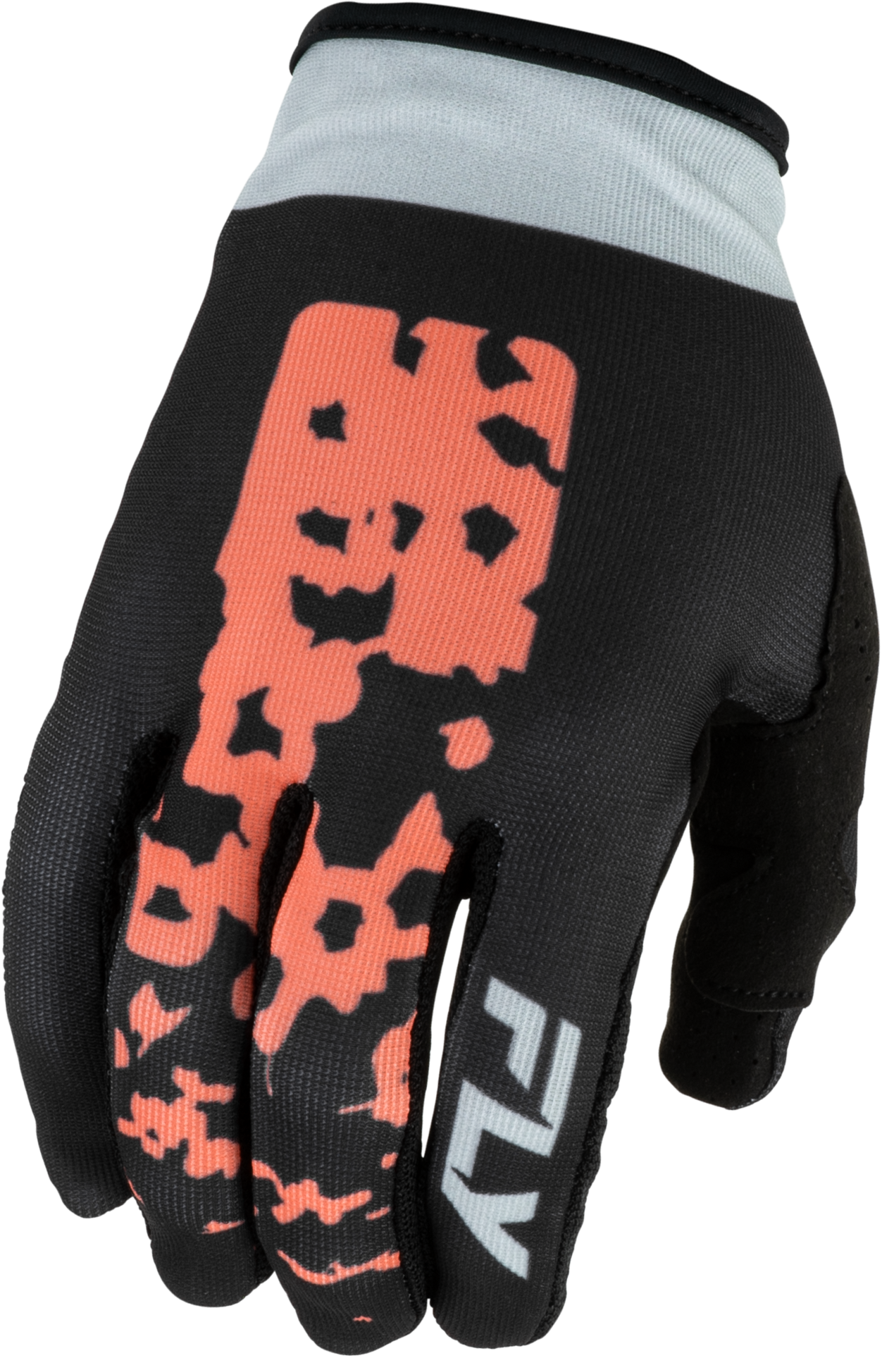 GIRL'S LITE FLAKE GLOVES BLACK/LIGHT GREY/CORAL YL