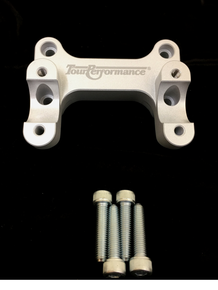 HANDLEBAR RISERS SILVER BMW