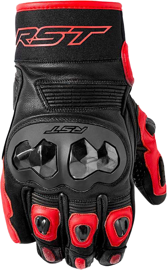 FREESTYLE 3 D3O GLOVE BLACK/RED LEATHER LG