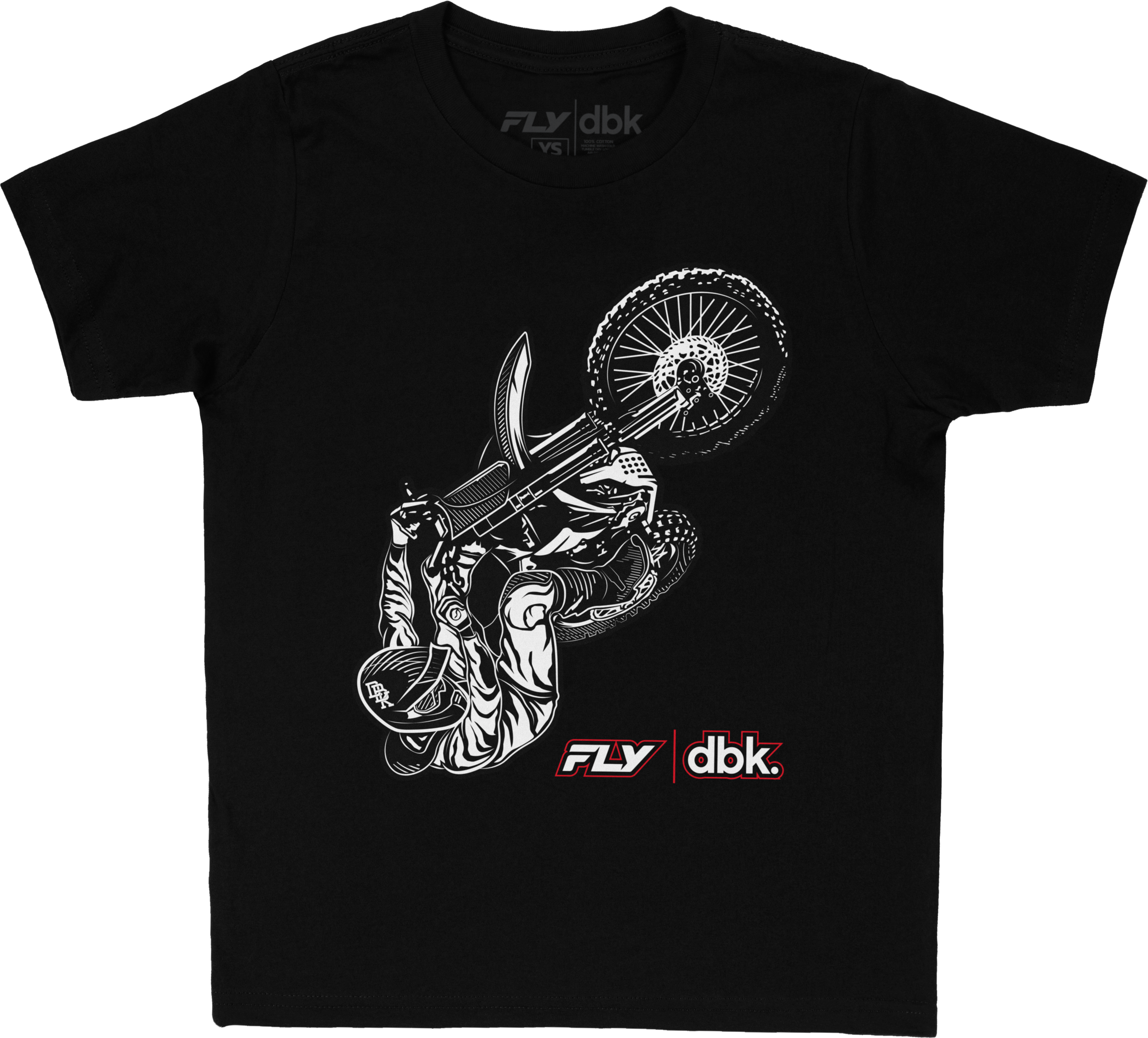 YOUTH FLY DBK WHEELIE TEE BLACK YL