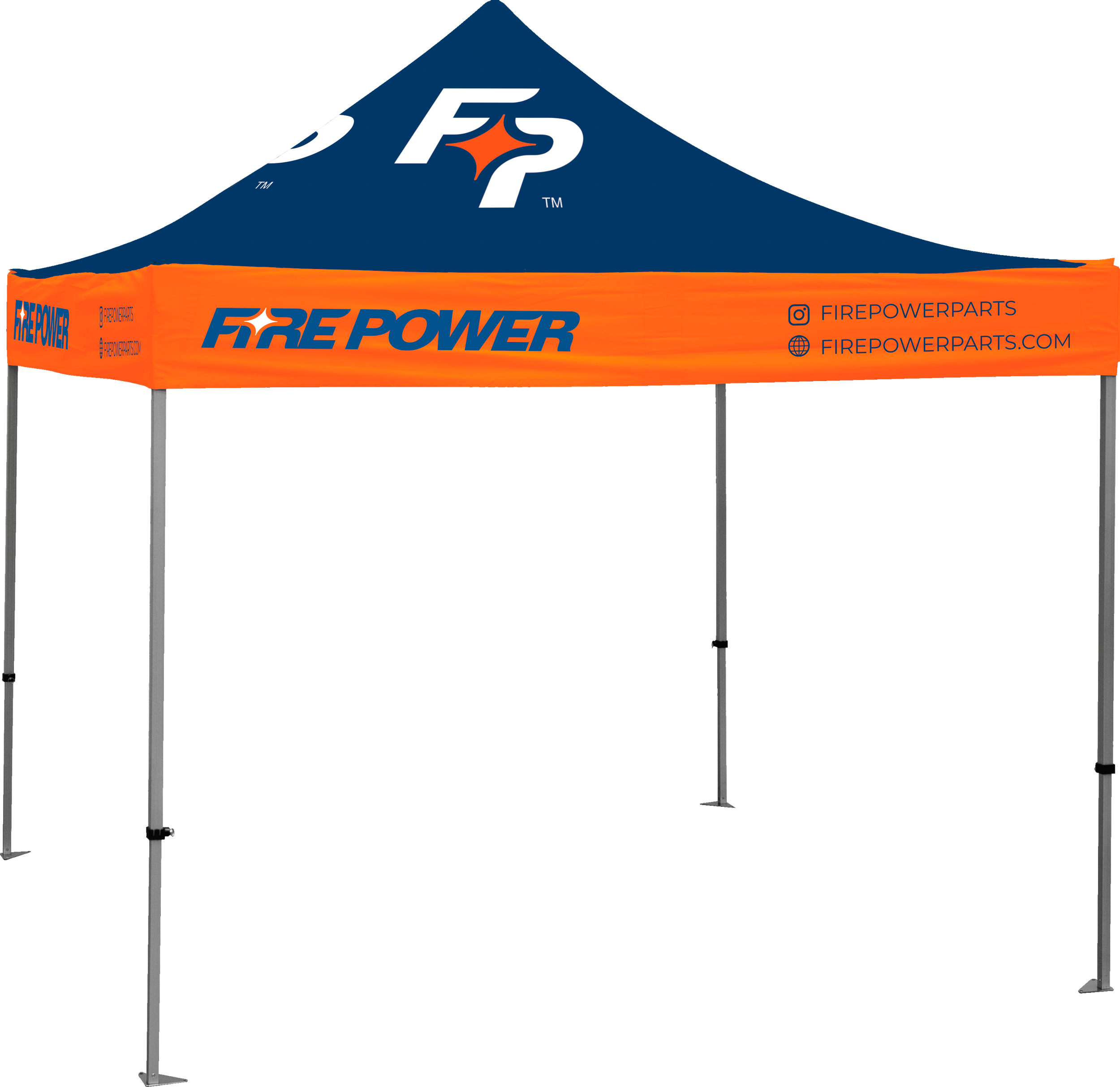 CANOPY TOP 10' X 10' BLUE W/ WHITE LOGO