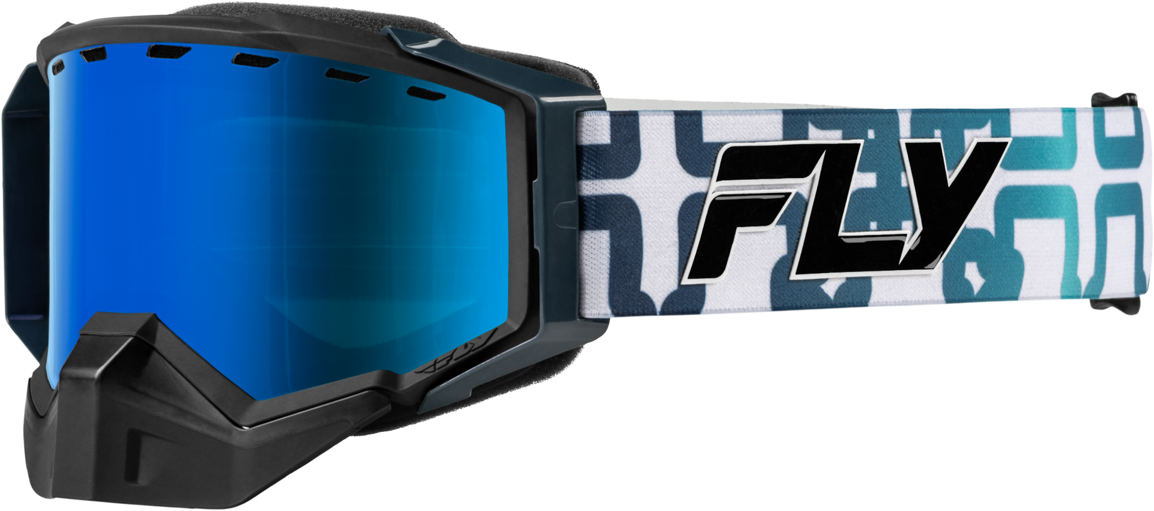 ZONE SNOW BLUE/WHITE W/SKY BLUE MIRROR/BLUE LENS