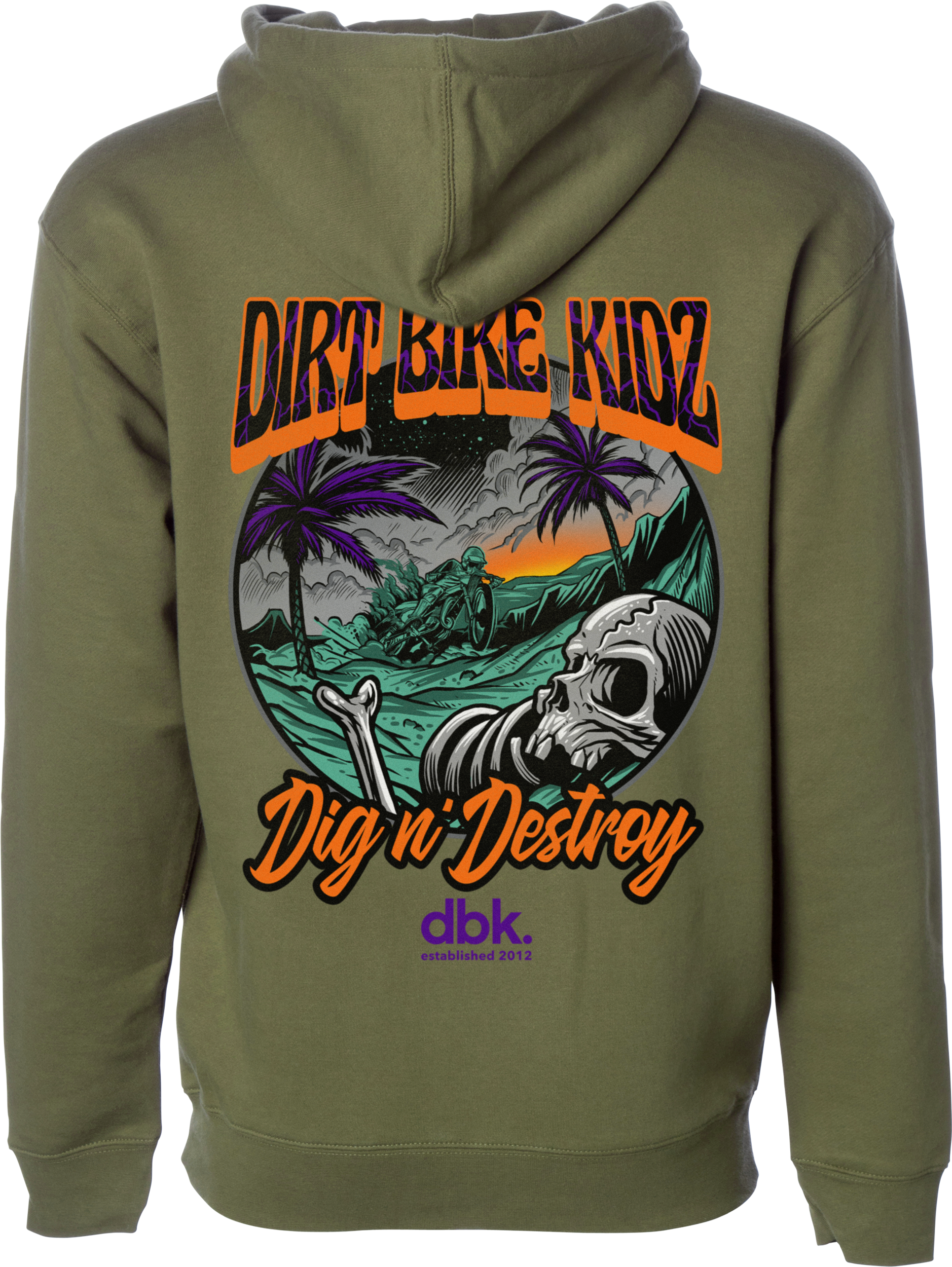 BONEYARD YOUTH HOODIE MILITARY GREEN YL