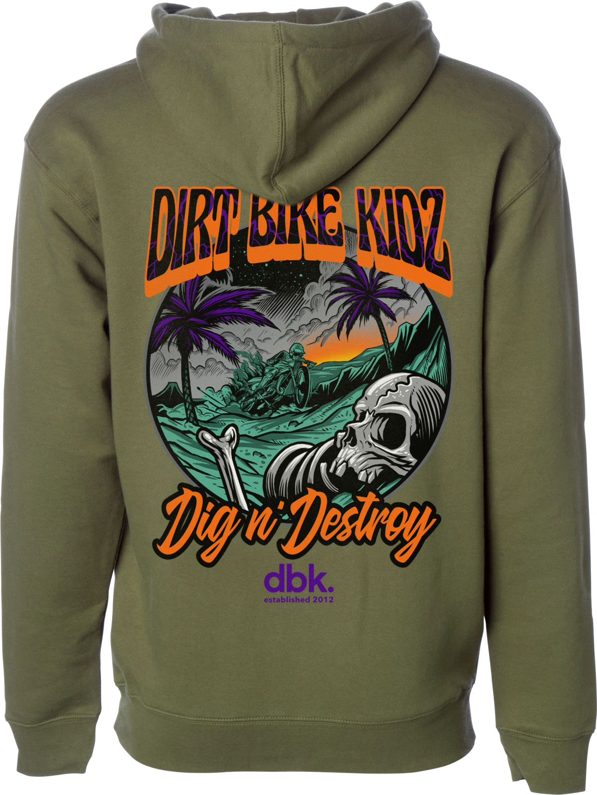 BONEYARD YOUTH HOODIE MILITARY GREEN YL
