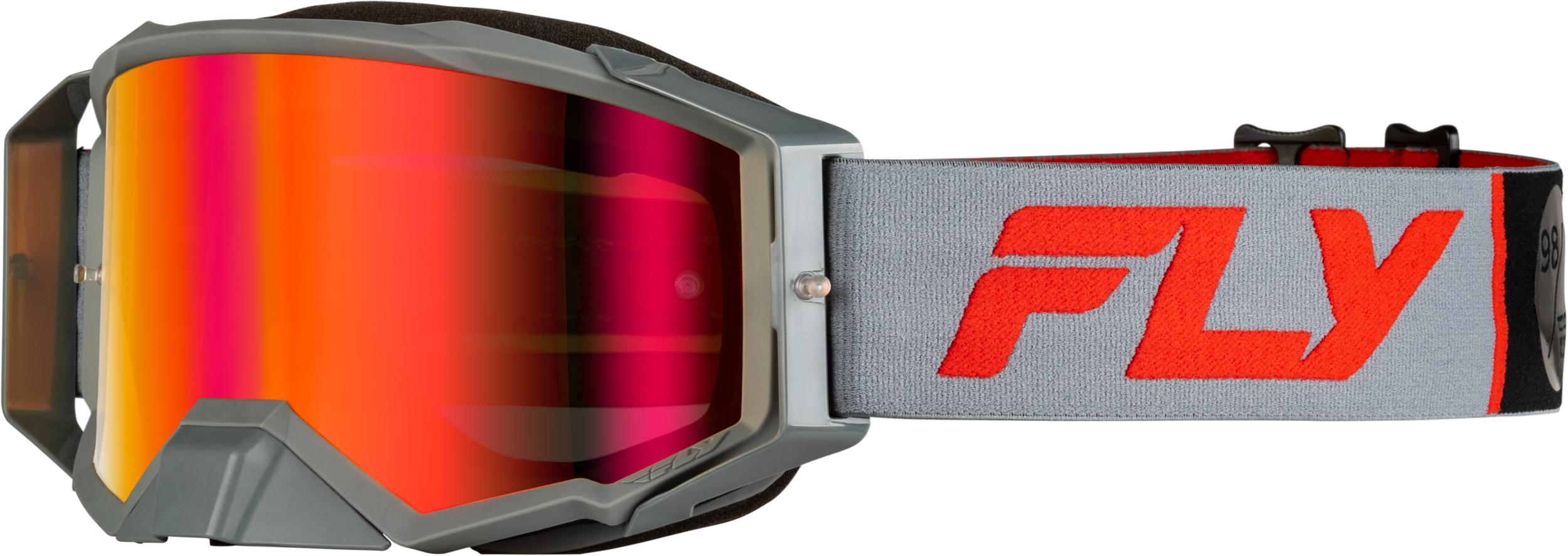ZONE PRO GOGGLE GREY/RED W/ LIGHT RED MIRROR/AMBER LENS