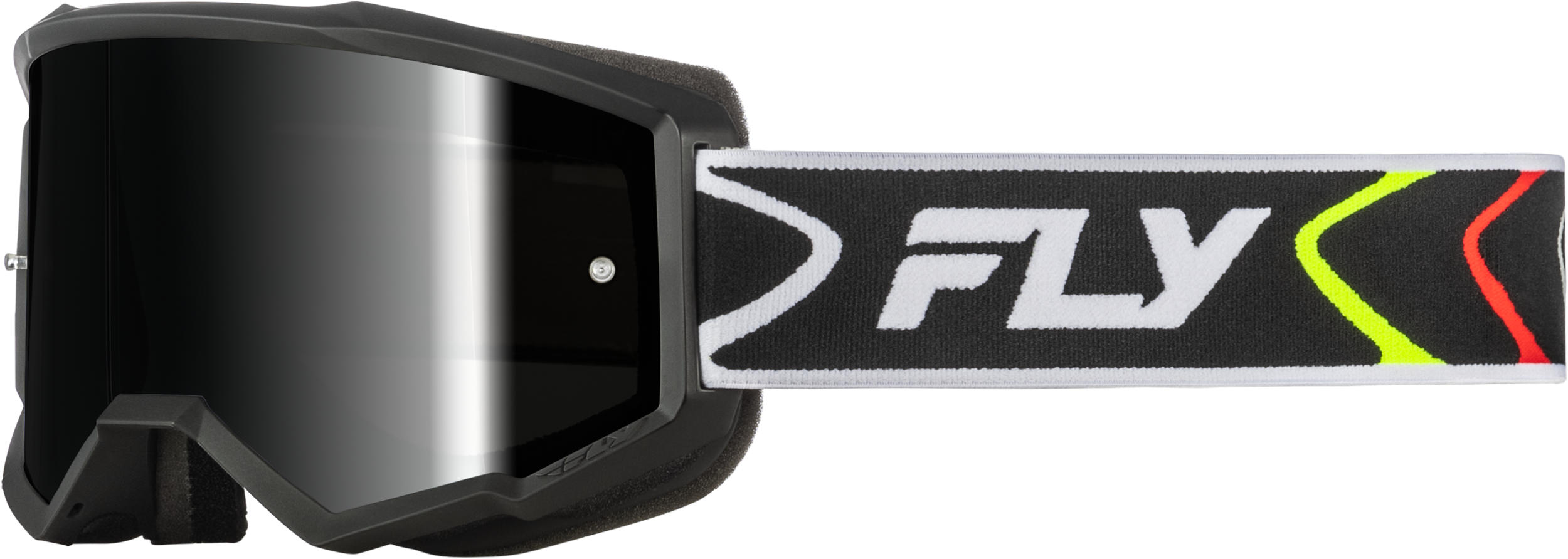 ZONE GOGGLE BLACK/WHITE W/BLACK MIRROR/SMOKE LENS