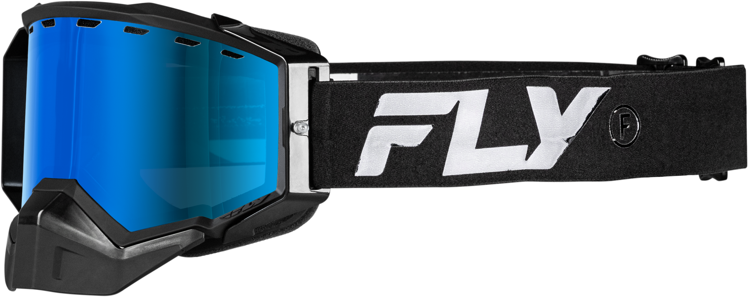 ZONE SNOW GOGGLE BLACK/BLACK W/SKY BLUE MIRROR/BLUE LENS