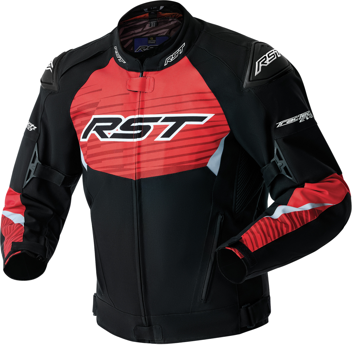 TRACTECH EVO D3O JACKET BLACK/FLO RED TEXTILE SM