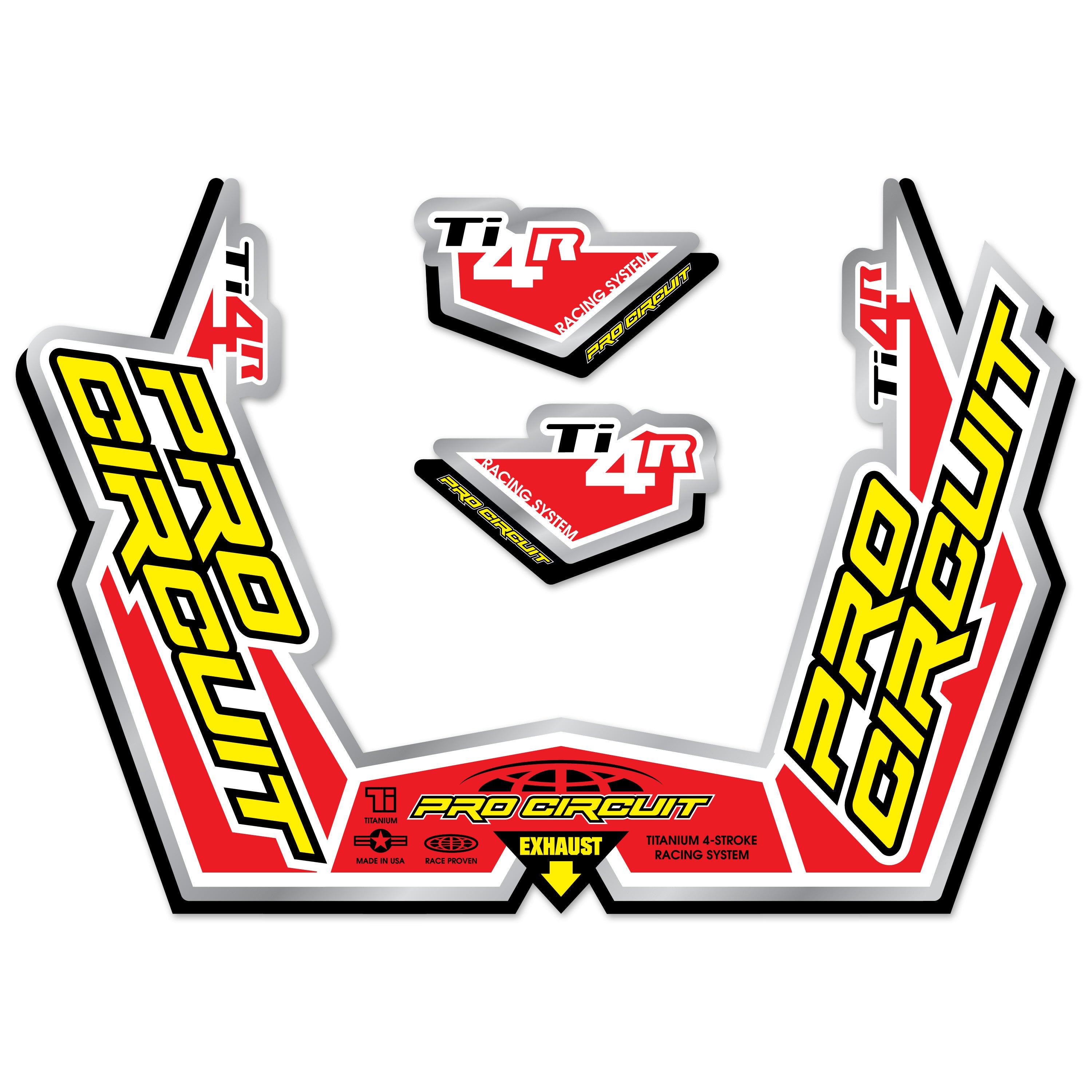 TI-4R STICKER KIT REPLACEMENT MUFFLER STICKERS