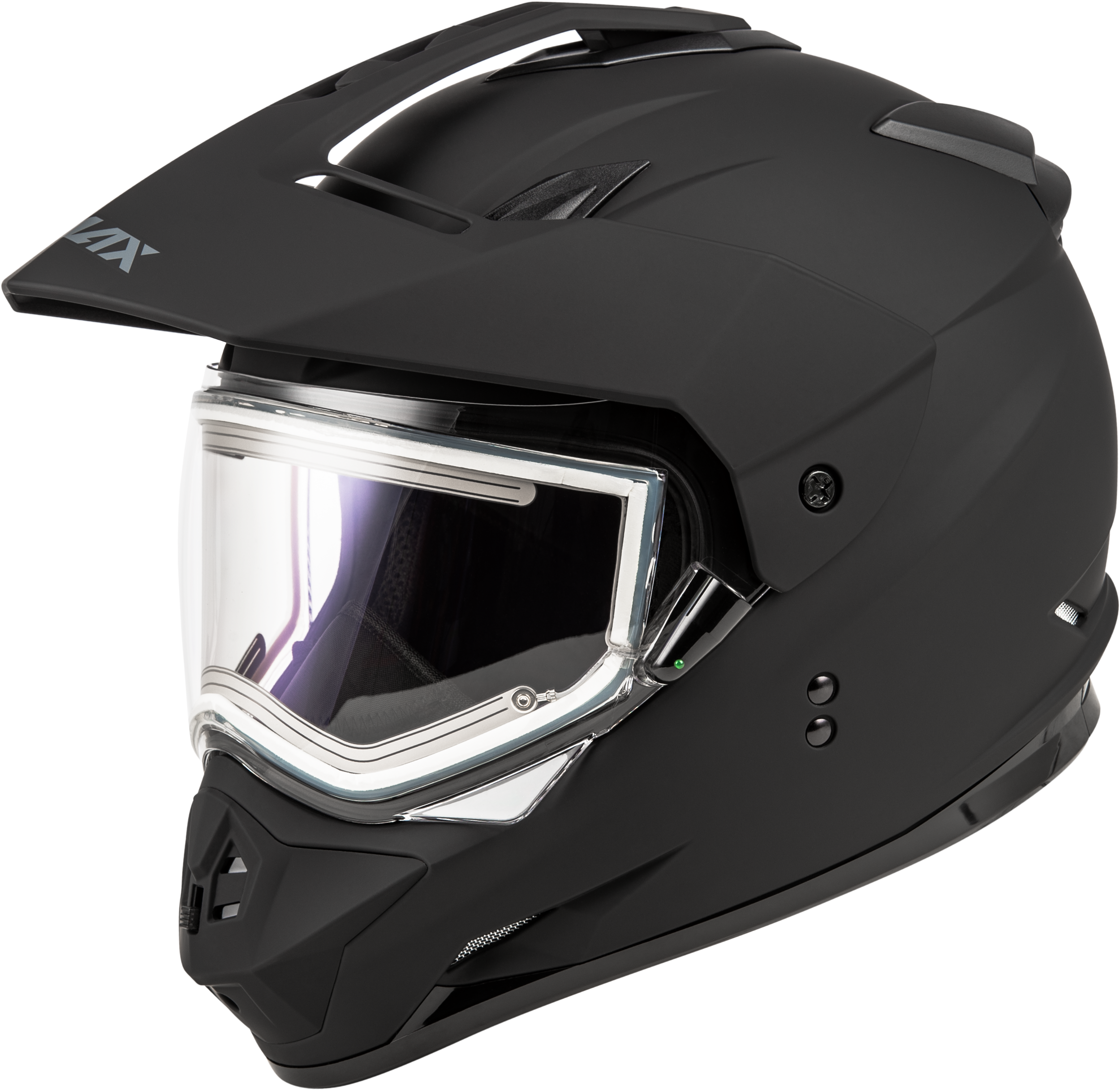 GM-11S SNOW HELMET W/ ELEC SHIELD MATTE BLACK LG