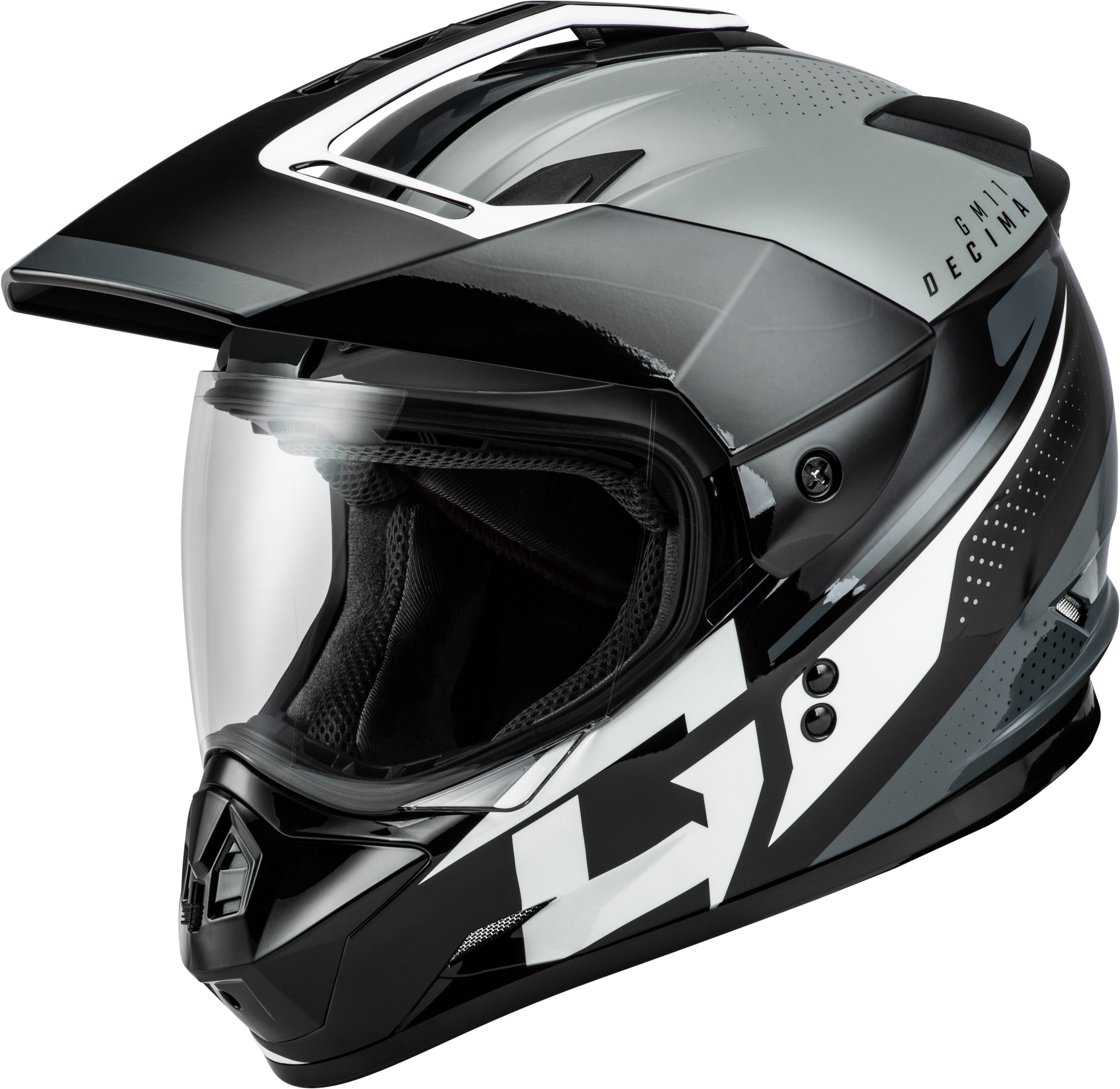 GM-11 DECIMA HELMET BLACK/GREY/WHITE XL