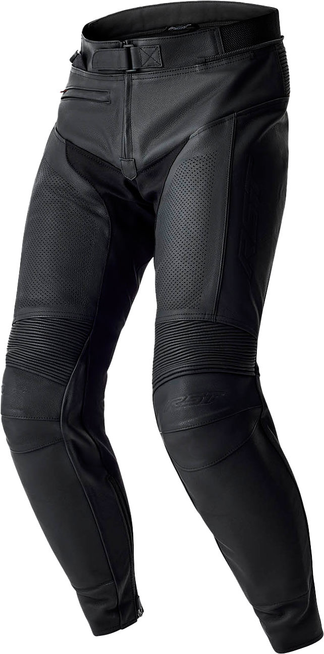 T2 D3O LEATHER PANTS BLACK LG