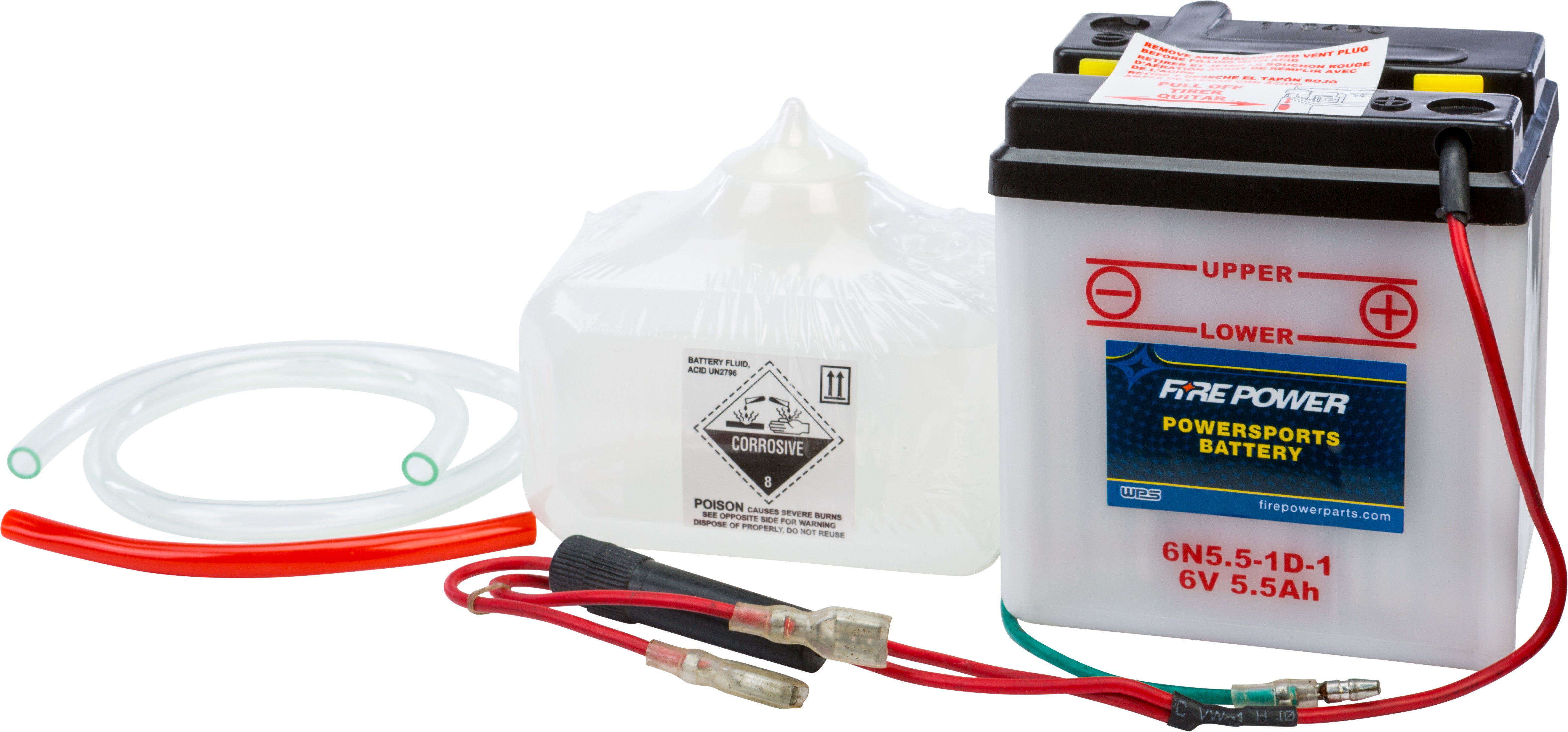 6V Standard Battery w/Acid Pack