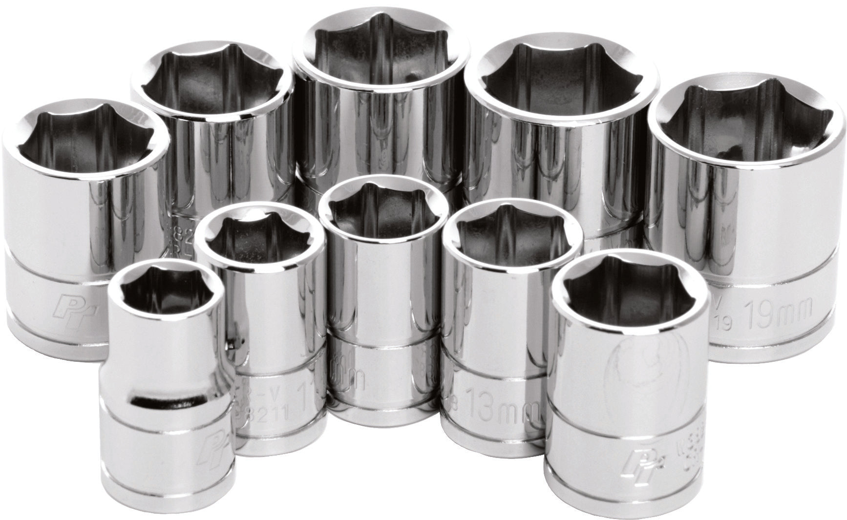10 PC 3/8" MET SOCKET SET SHALLOW