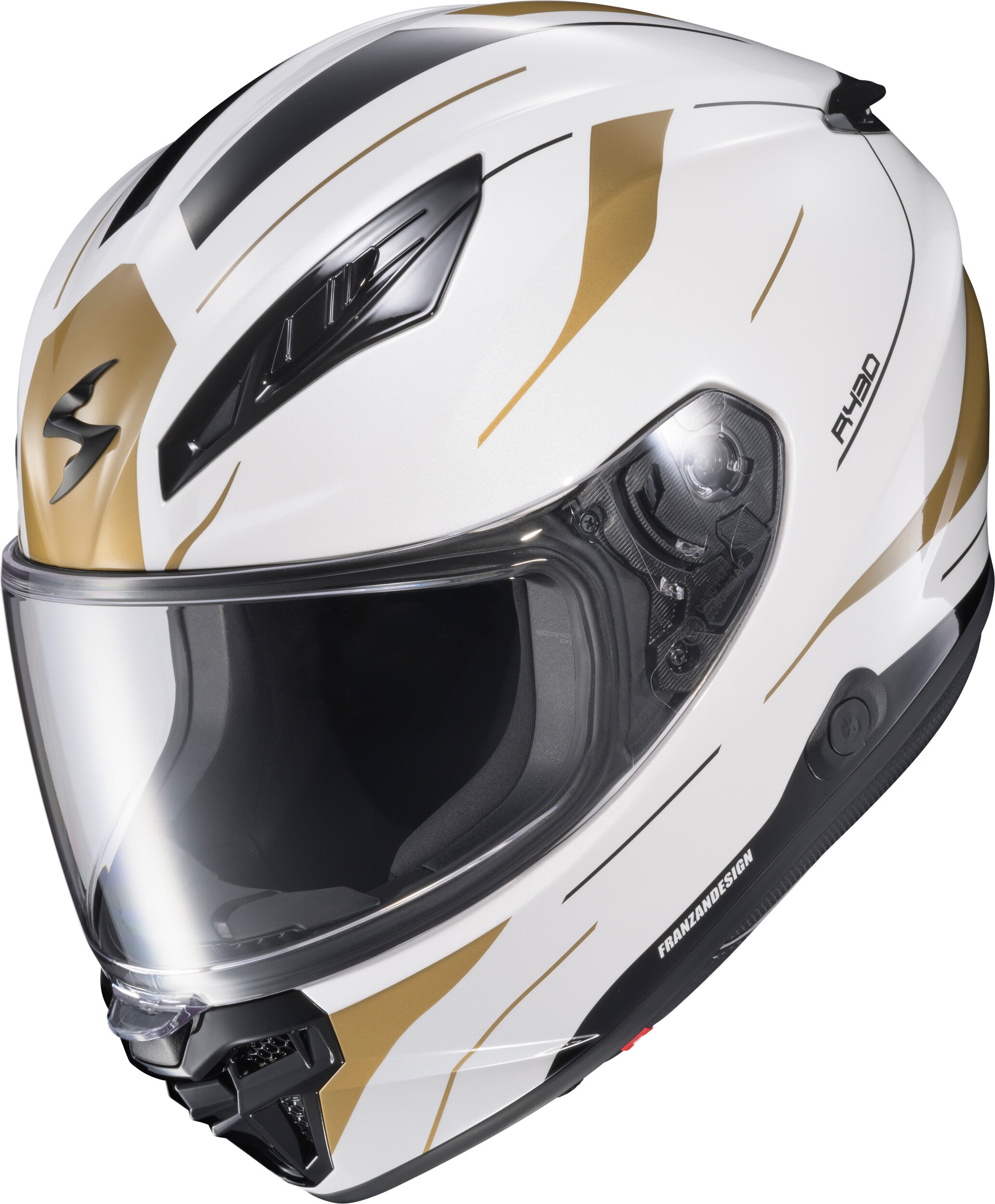 EXO-R430 FULL FACE HELMET CUTLASS WHITE/GOLD MD