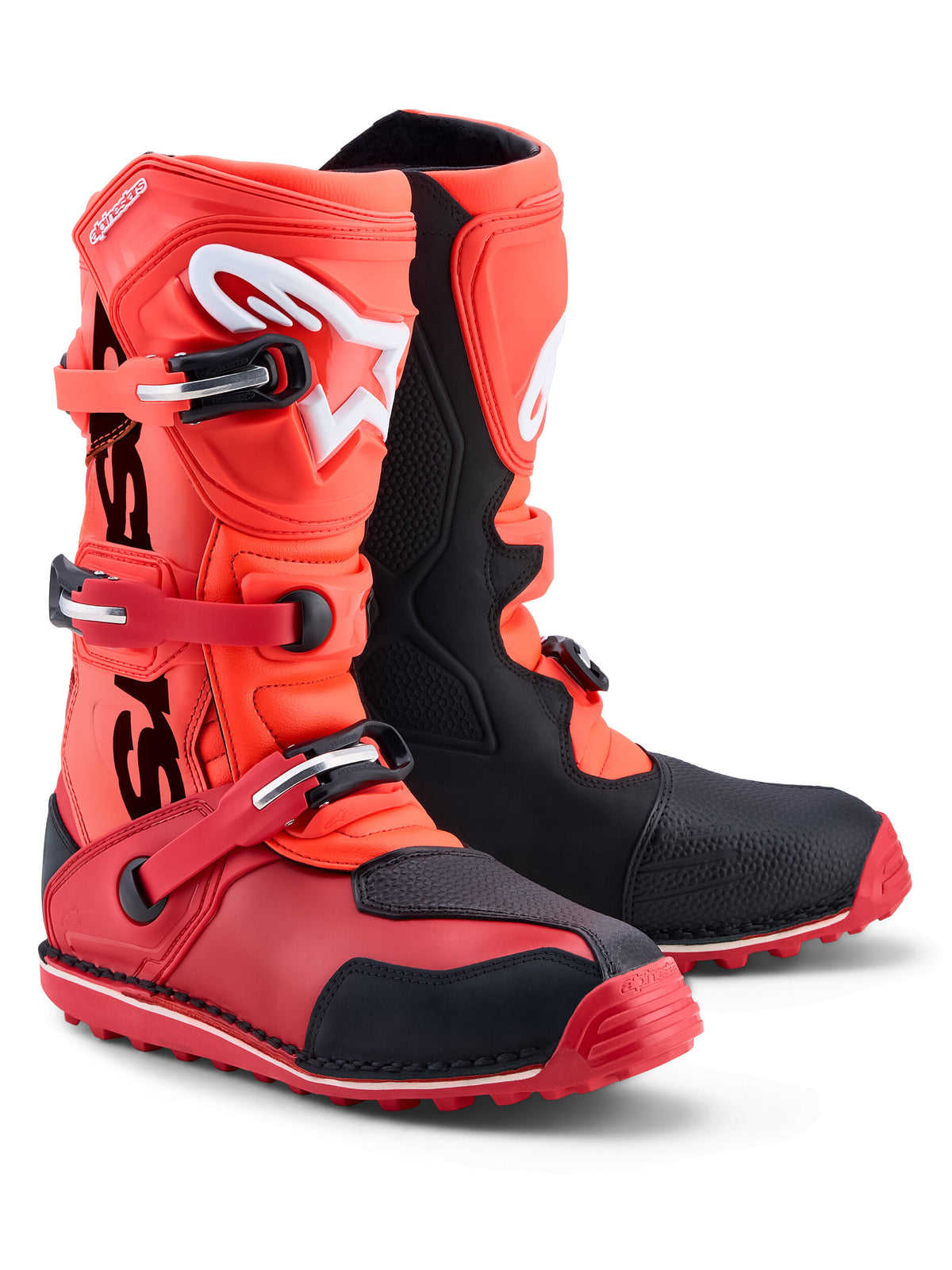 TECH T BOOTS RED FLUO/BLK/BR RED 7