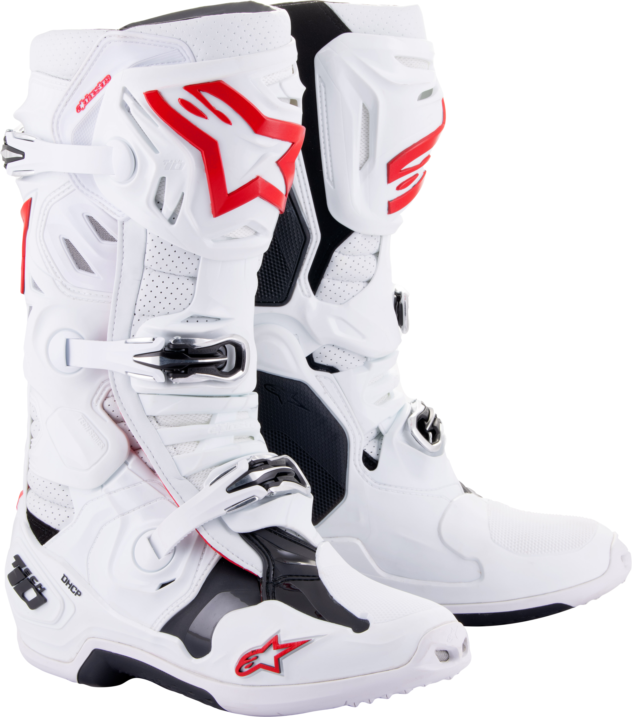 TECH 10 SUPERVENTED BOOTS WHITE/BRIGHT RED SZ 12